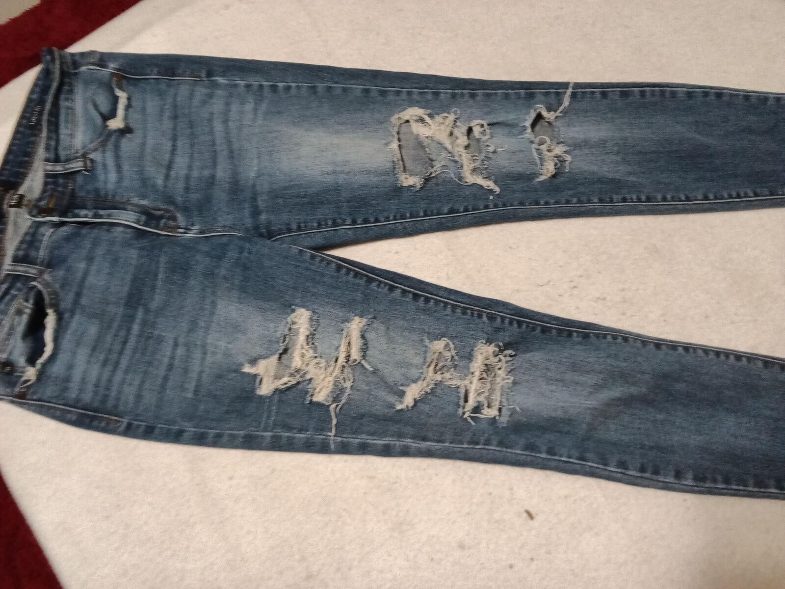 Other Judy Blue Distressed Skinny Jeans Size 11/30 Size 30" / US 8 / IT 44 - 1 Thumbnail