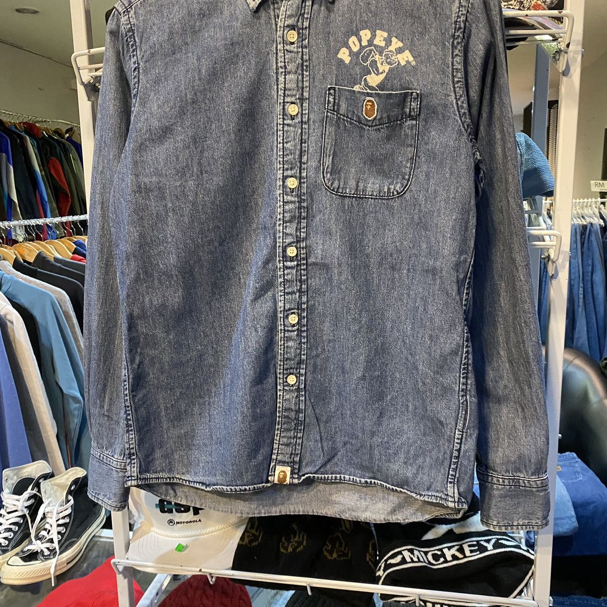 Bape FINAL PRICE Bape x Popeye Chambray BD Shirt Size US S / EU 44-46 / 1 - 10 Thumbnail