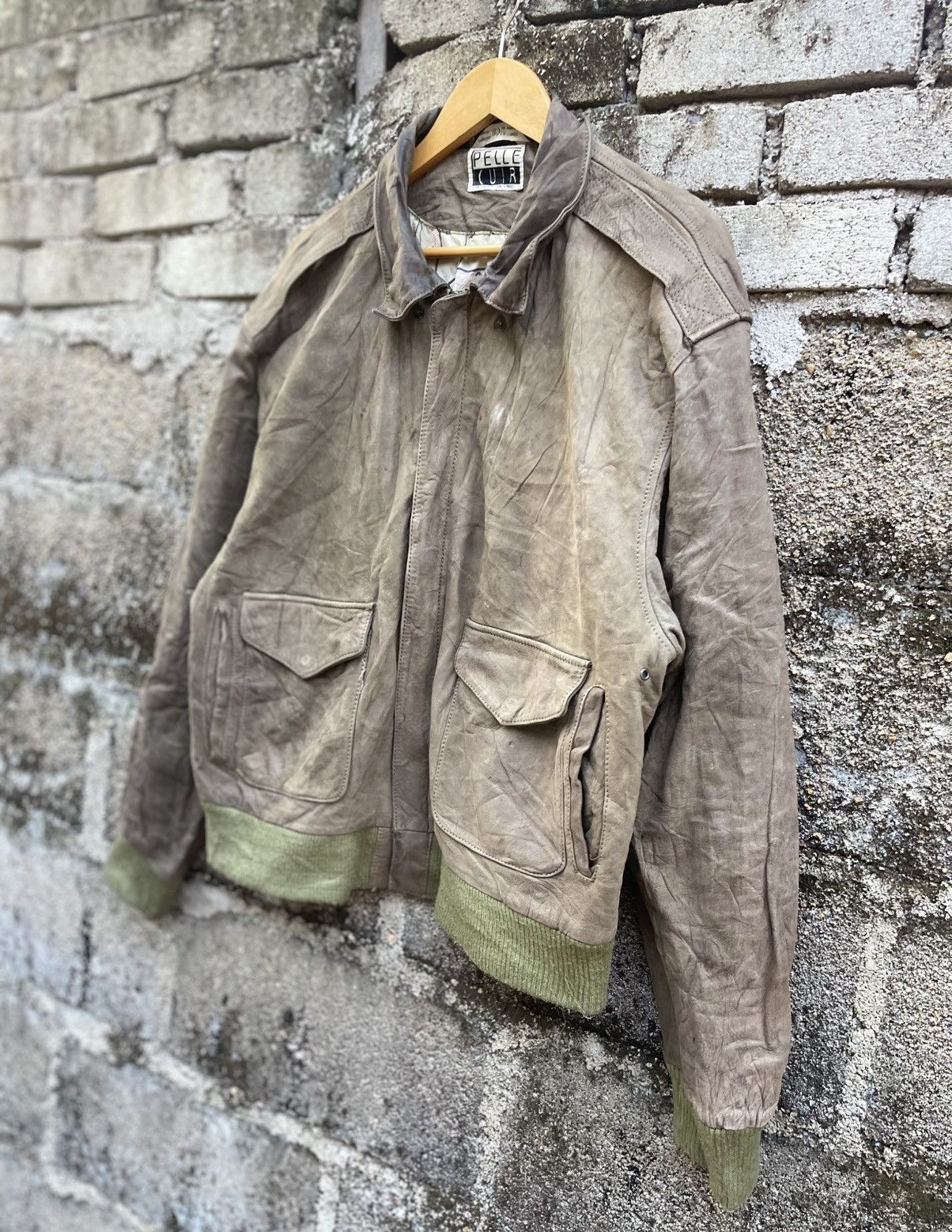 Pelle Pelle Vintage Pelle Cuir A-2 Leather Jacket Normandy Map Lining Size US L / EU 52-54 / 3 - 7 Thumbnail