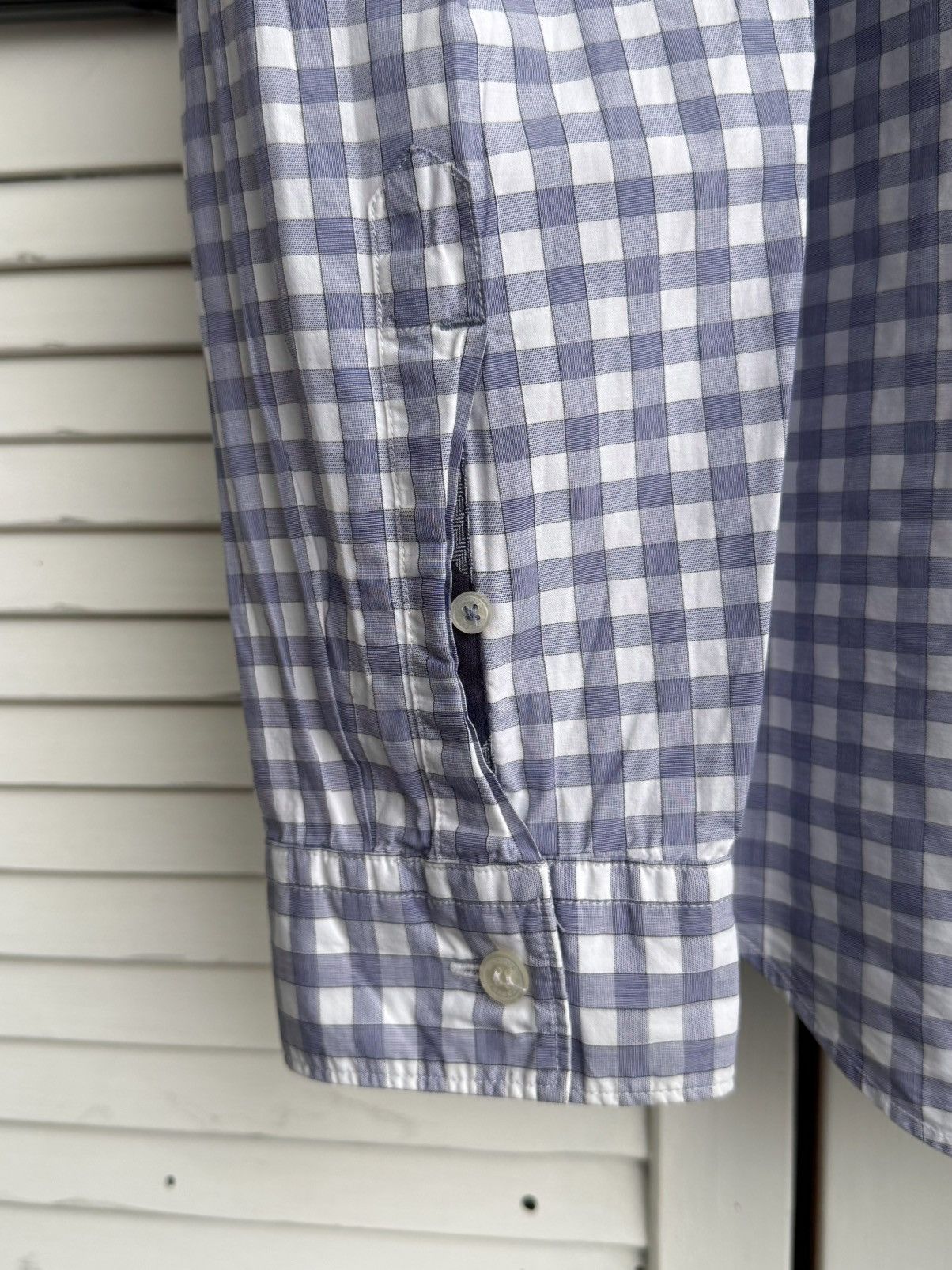 Burberry Burberry Brit Check Shirt Blue White Embroidered Logo Size US M / EU 48-50 / 2 - 11 Thumbnail