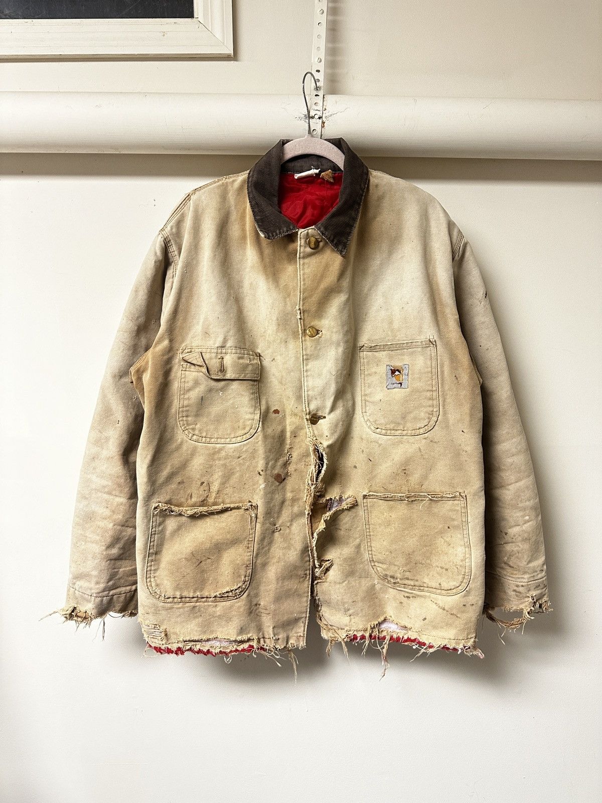 Vintage Vintage 80s Carhartt Thrashed Chore Jacket | Grailed