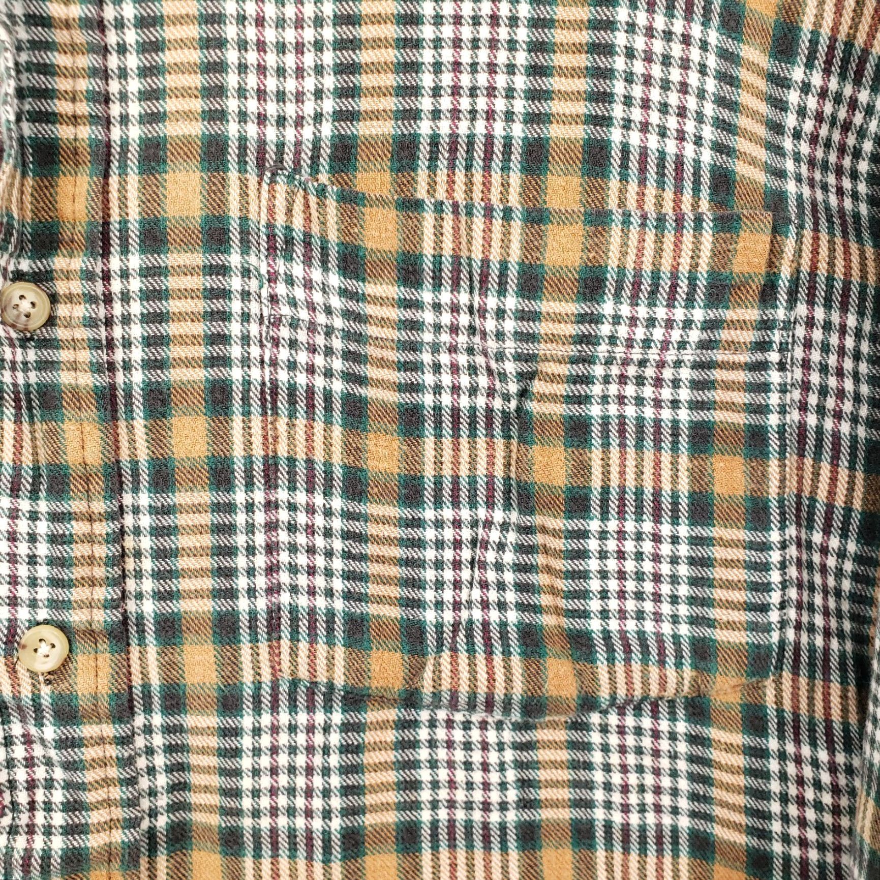 Oleg Cassini Oleg Cassini Shirt Mens L Large Button-Down Beige Plaid Cotton Size US L / EU 52-54 / 3 - 6 Thumbnail