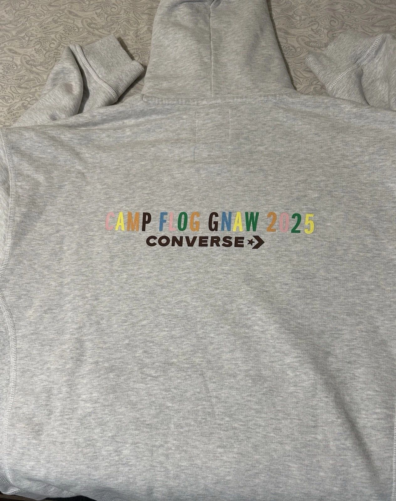 Converse Golf Le Fleur Camp Flog Gnaw Converse Hoodie Grey LARGE Size US L / EU 52-54 / 3 - 2 Thumbnail