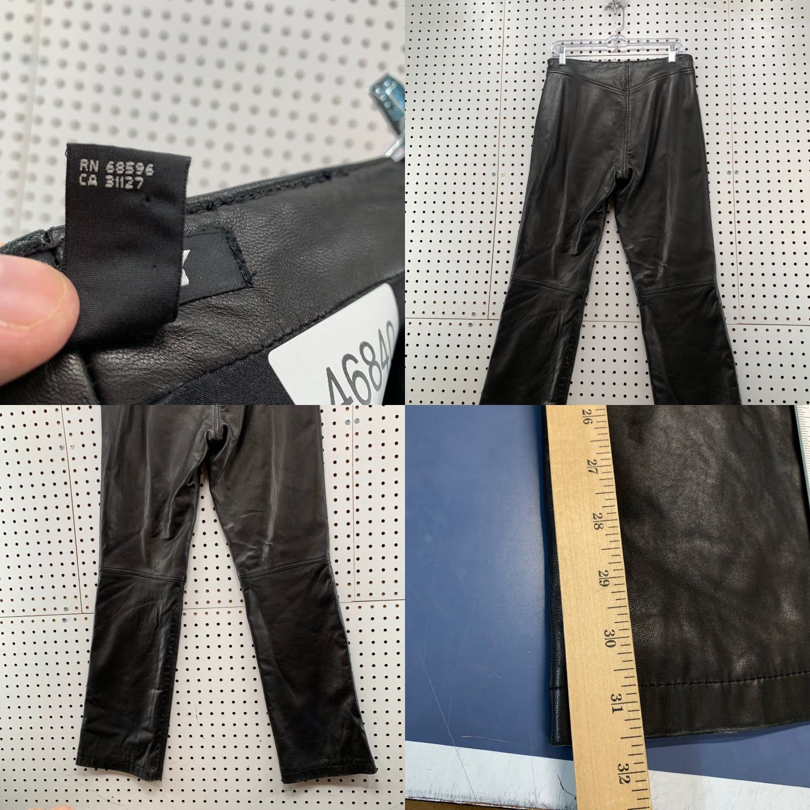 DKNY VINTAGE DKNY Low Rise Leather Pants Womens Size 10 Black 30x31.5 DKNY Pants Women Leather Vintage 10 Black 30x31.5 Size 32" / US 10 / IT 46 - 8 Thumbnail