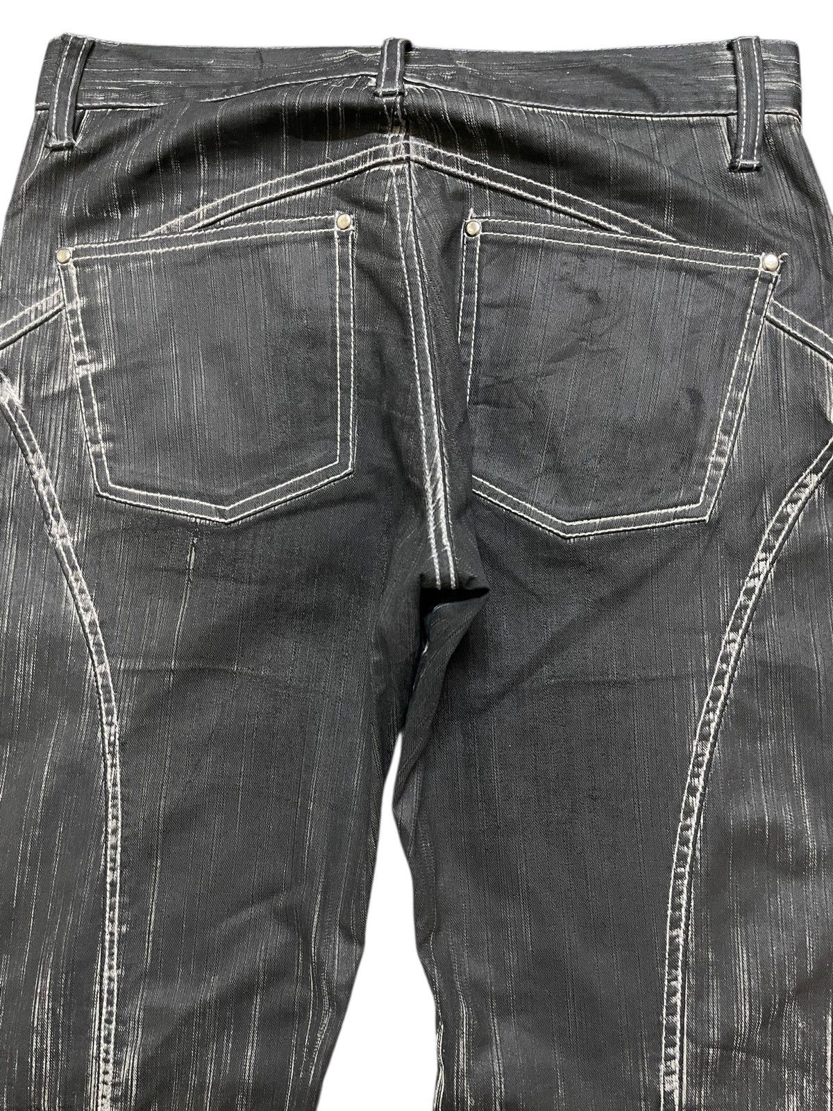 In The Attic Vintage Japan In The Attic Faded Wash Spiral Flocked Flare Size US 29 - 5 Thumbnail