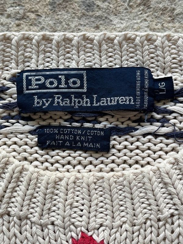 Polo Ralph Lauren Polo Ralph Lauren Aeroplan Sweater Vintage 90s Hand Knit Size US L / EU 52-54 / 3 - 7 Thumbnail