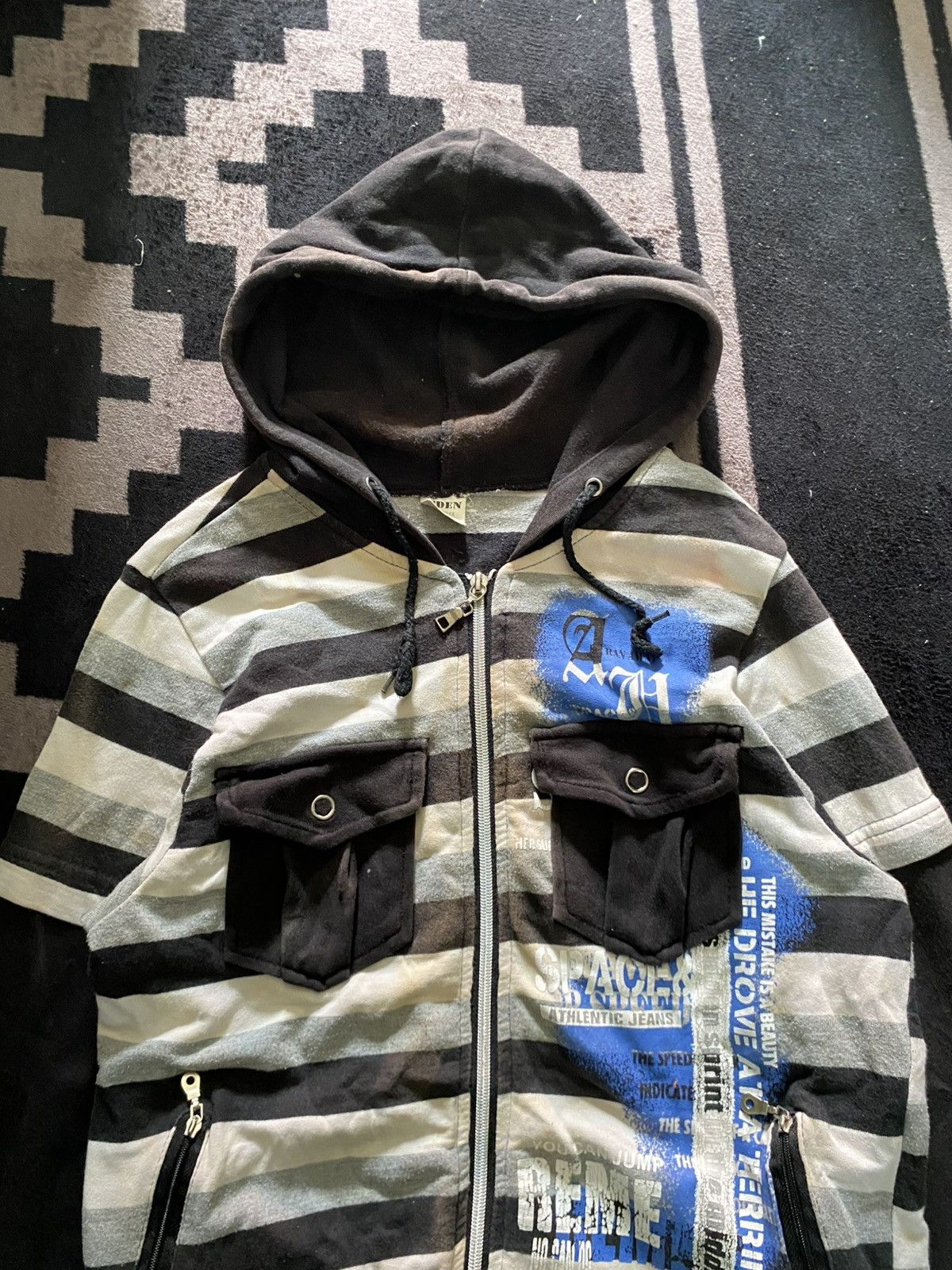 PPFM Vintage eden poem striped poem y2k hoodie Size US S / EU 44-46 / 1 - 3 Thumbnail