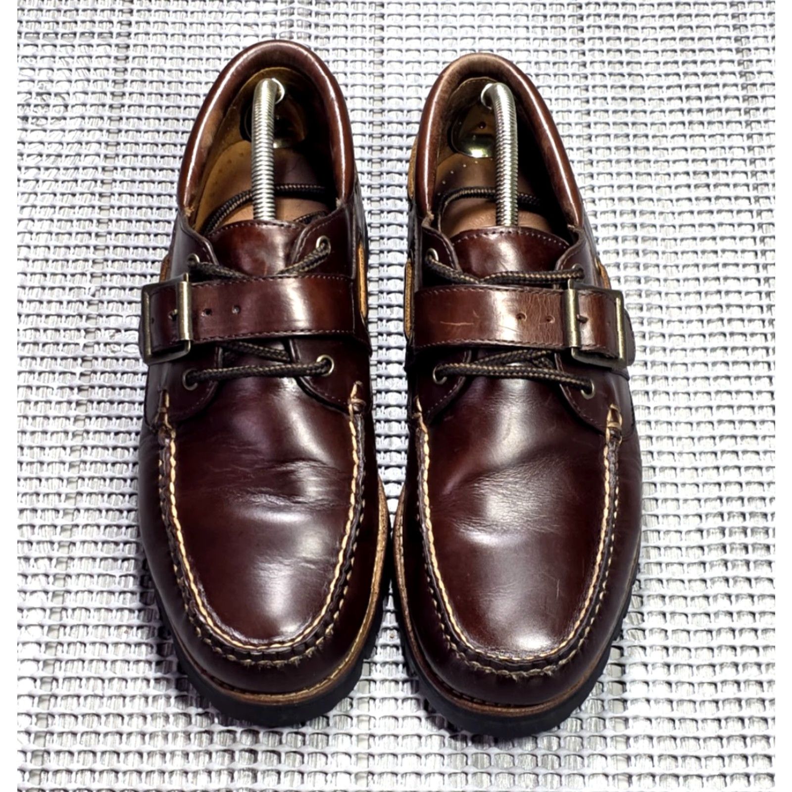 J.Crew J.CREW Hampshire Leather Dark Burgundy Buckle Derby Loafer Sz 10 Vibram Sole Leather Upper Leather Lining Dress Mens Shoes Size US 10 / EU 43 - 6 Thumbnail
