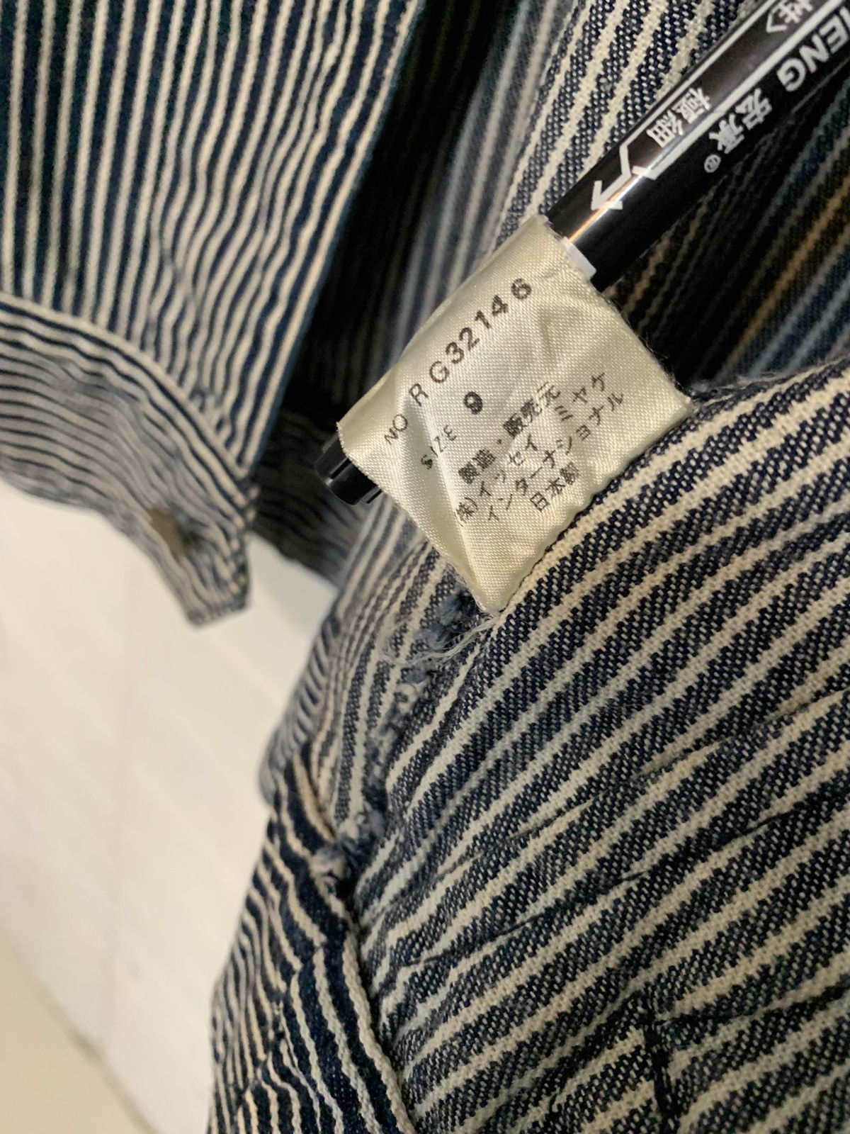 Issey Miyake Vintage Issey Miyake Hickory Stripe Asymemetrical Jacket Size US M / EU 48-50 / 2 - 7 Thumbnail