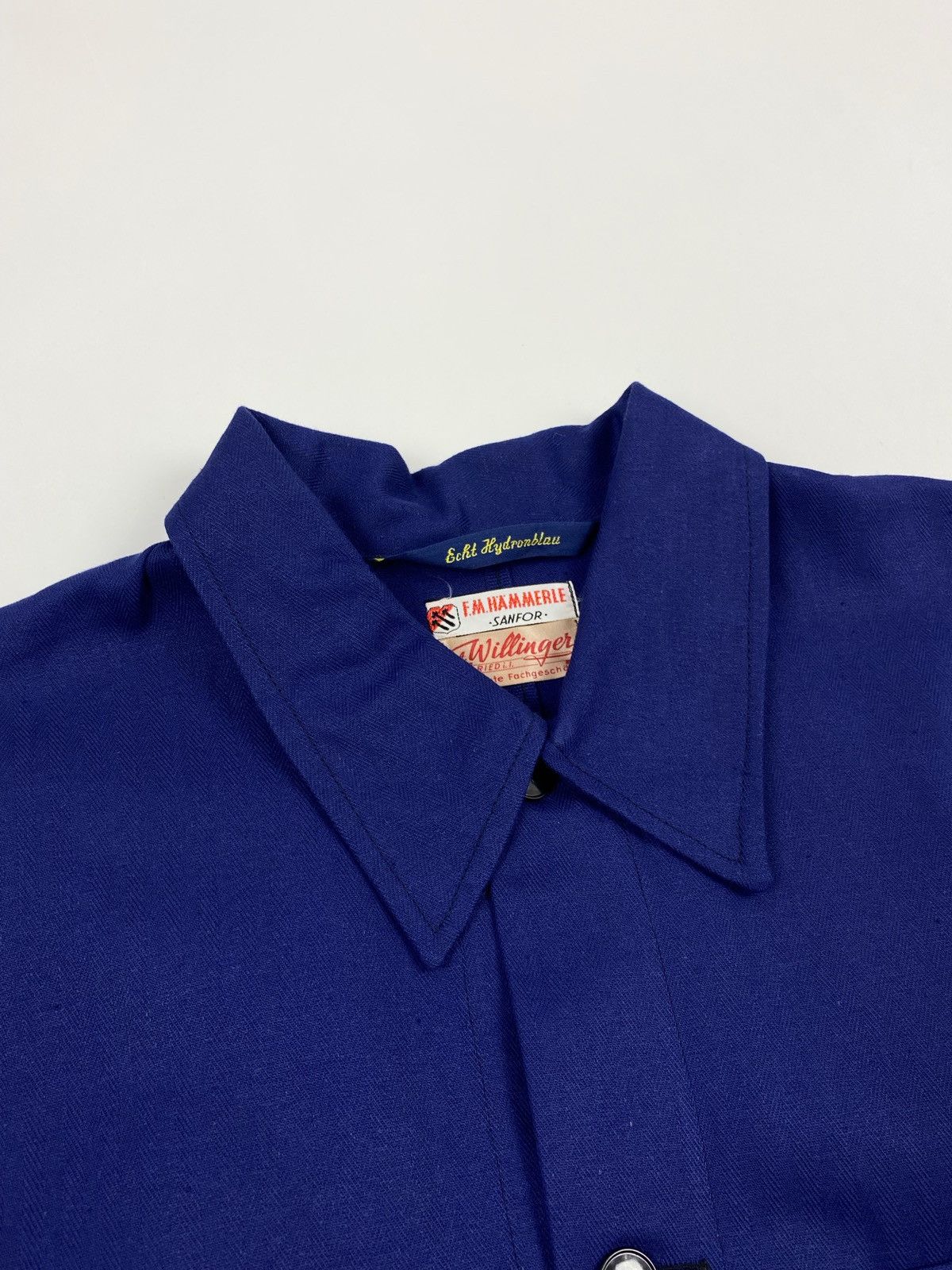 Vintage 70’s Vintage Echt Hydronblau Sanfor Boxy Work Jacket Size US M / EU 48-50 / 2 - 4 Thumbnail