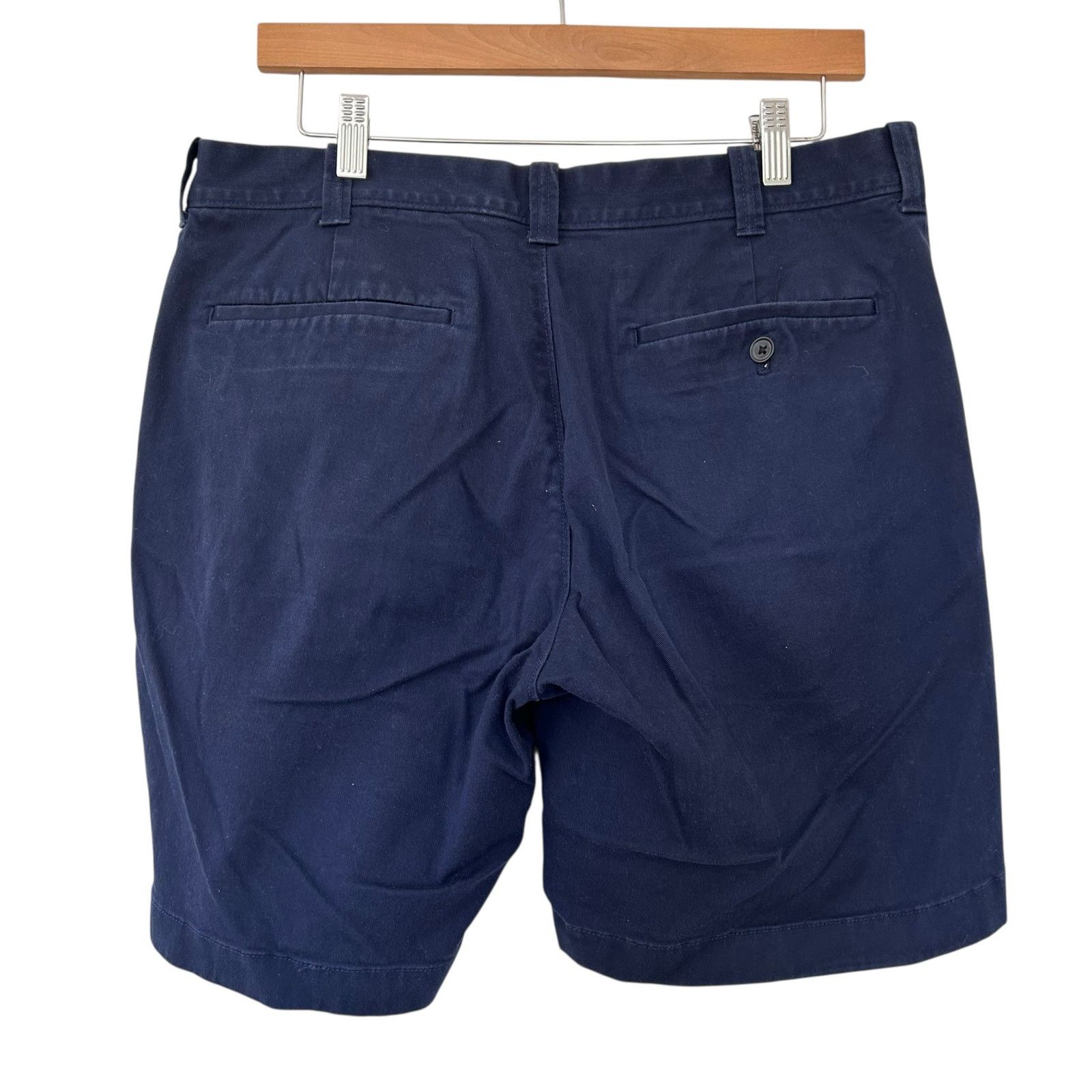J.Crew J. Crew Mercantile Flex Navy Blue Chino Flat Front Shorts 33 Size US 33 - 5 Thumbnail