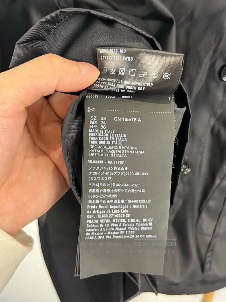 Prada Prada Black metal triangle long-sleeved jacket Size XS / US 0-2 / IT 36-38 - 5 Thumbnail