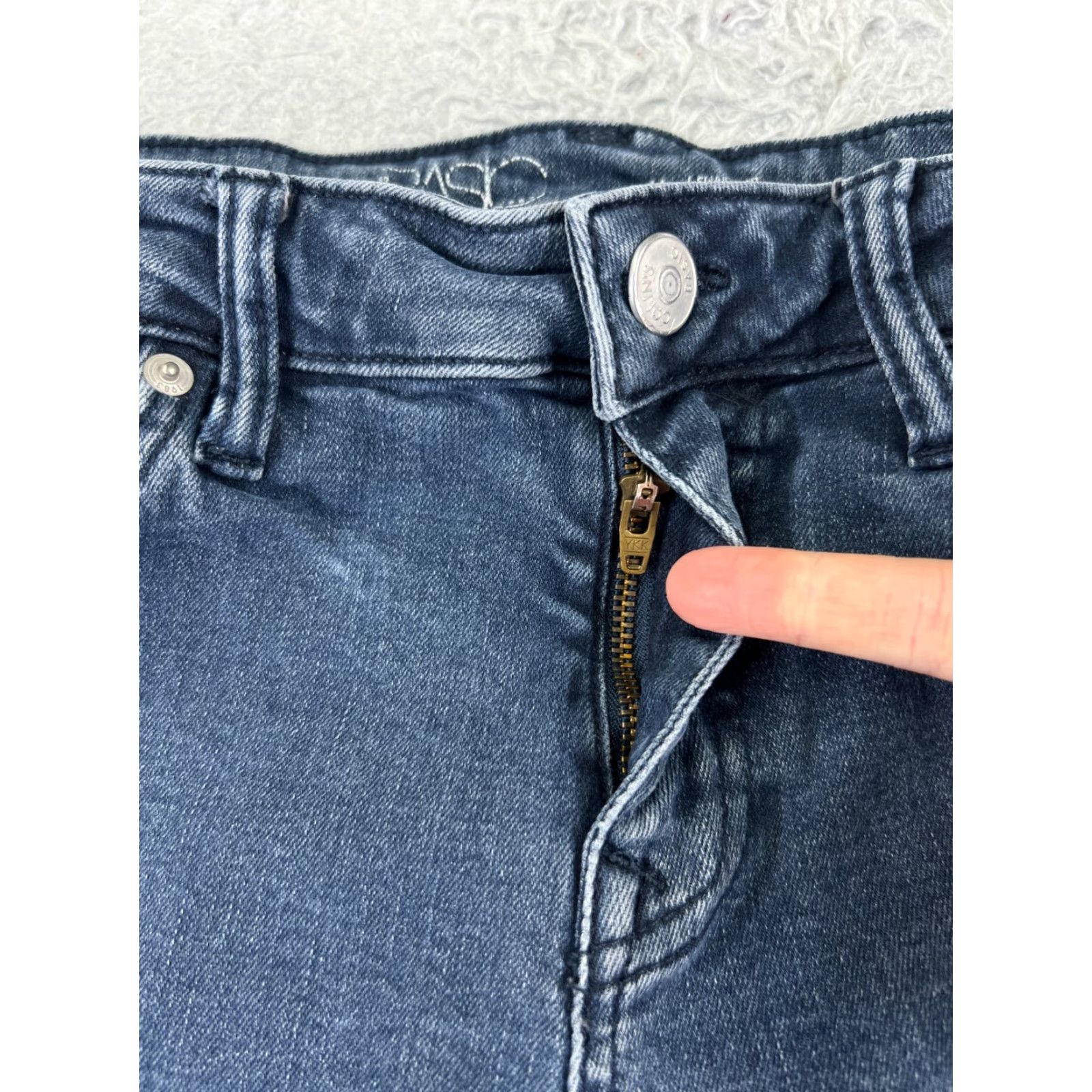 Denime Vintage Colins Basic Blue Denim Jeans Women 29x28 Mid Rise Straight Leg Distressed Cotton Blend 90s Size 30" / US 8 / IT 44 - 5 Thumbnail