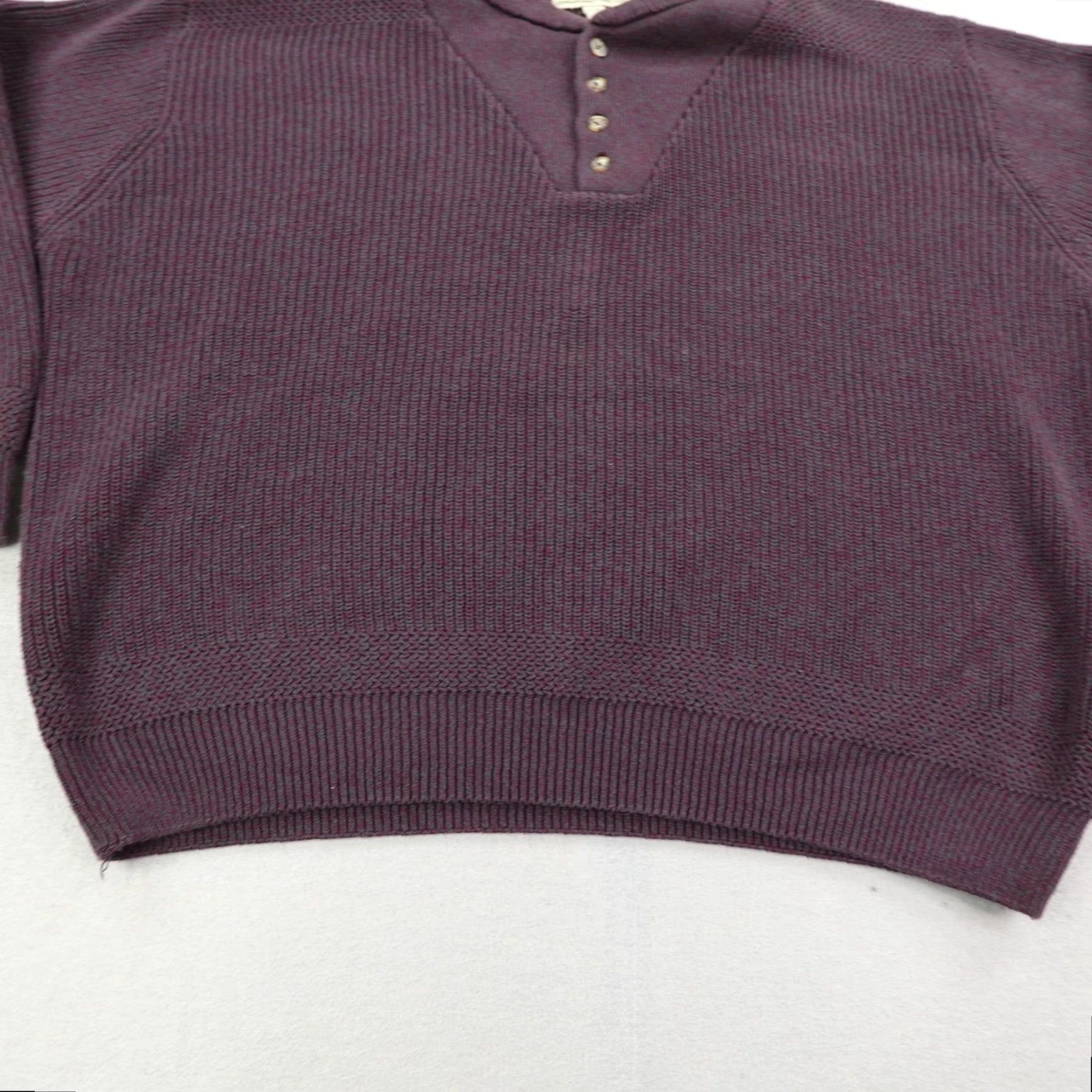 Vintage Cabelas Sweater Mens 2XL Purple Henley Ragg Heavyweight Thick Knit Pullover Size US XXL / EU 58 / 5 - 3 Thumbnail