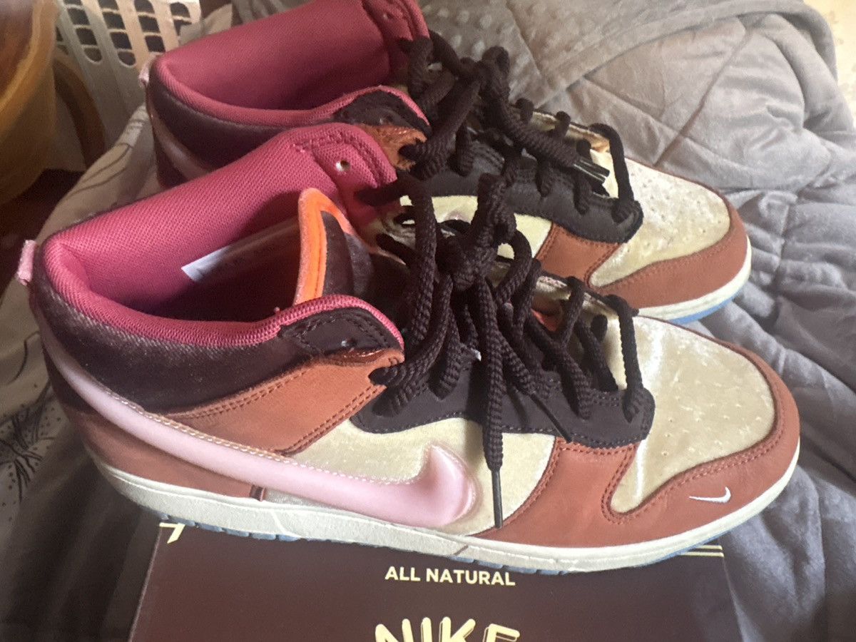 Nike Nike dunk mid social status free lunch choclate milk Size US 11.5 / EU 44-45 - 6 Thumbnail