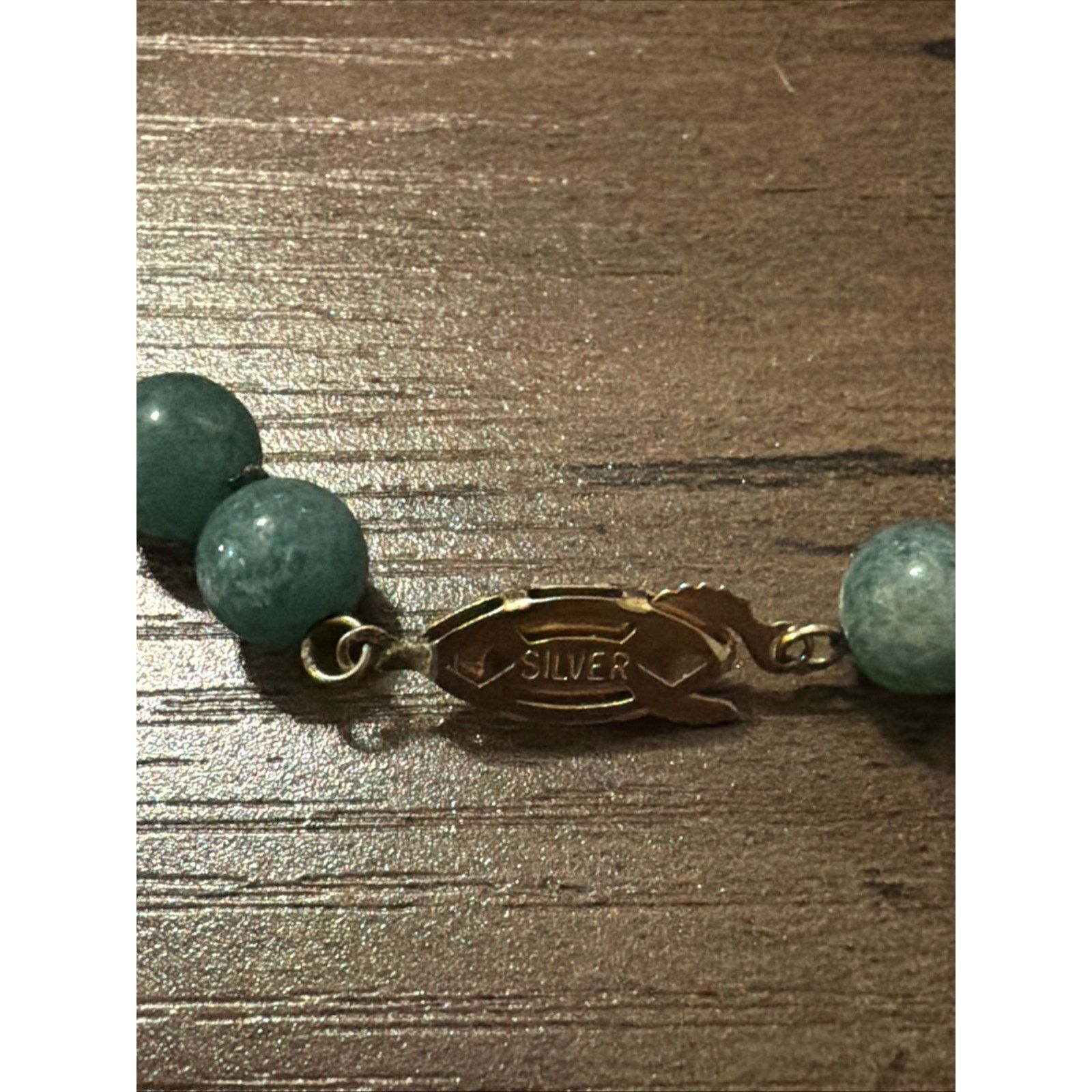 The Unbranded Brand Peruvian Turquoise Jade Beaded Necklace Sterling Silver Size ONE SIZE - 9 Thumbnail