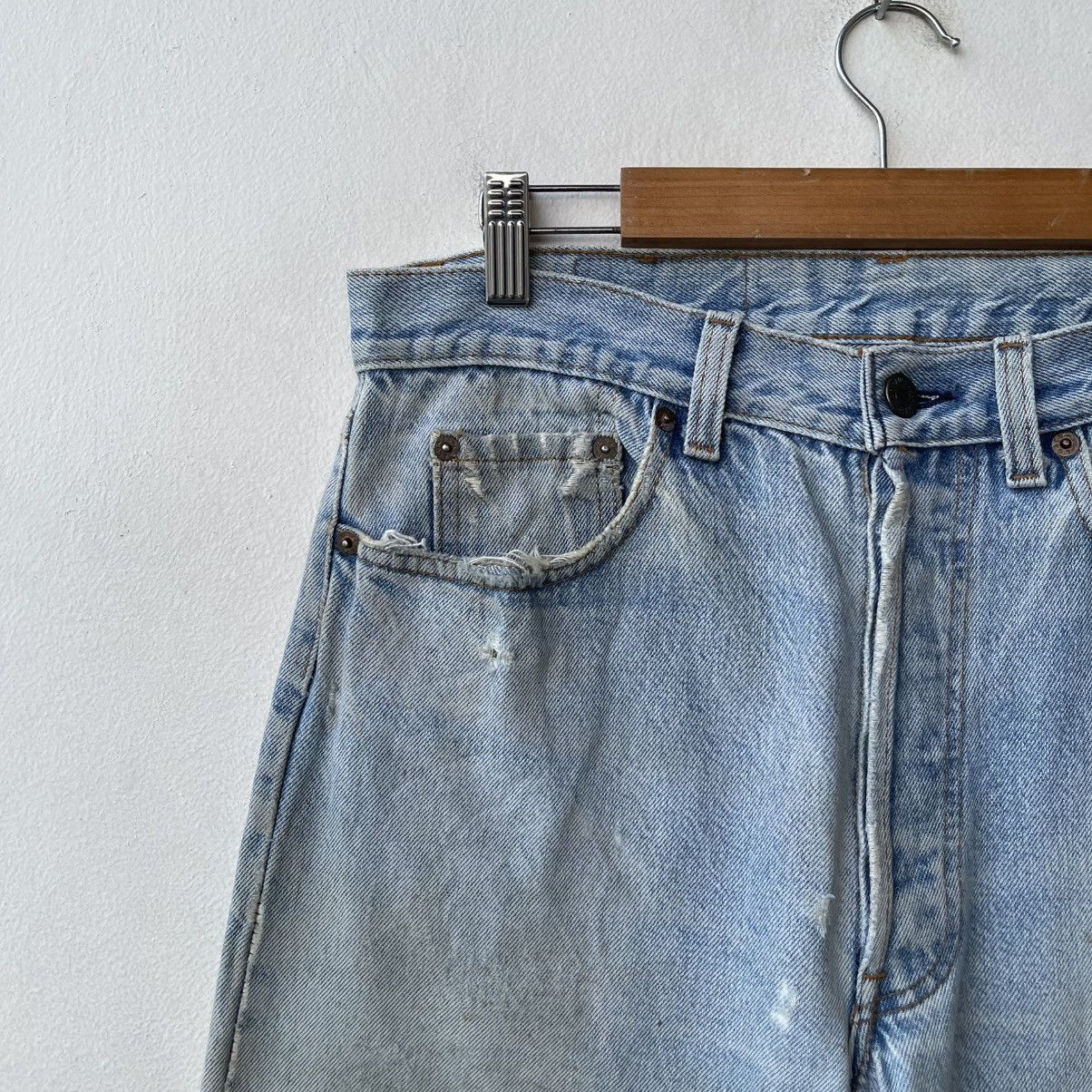 Levi's Thrashed Vintage 80s Levi’s 501 Denim Jeans Size US 32 / EU 48 - 6 Thumbnail