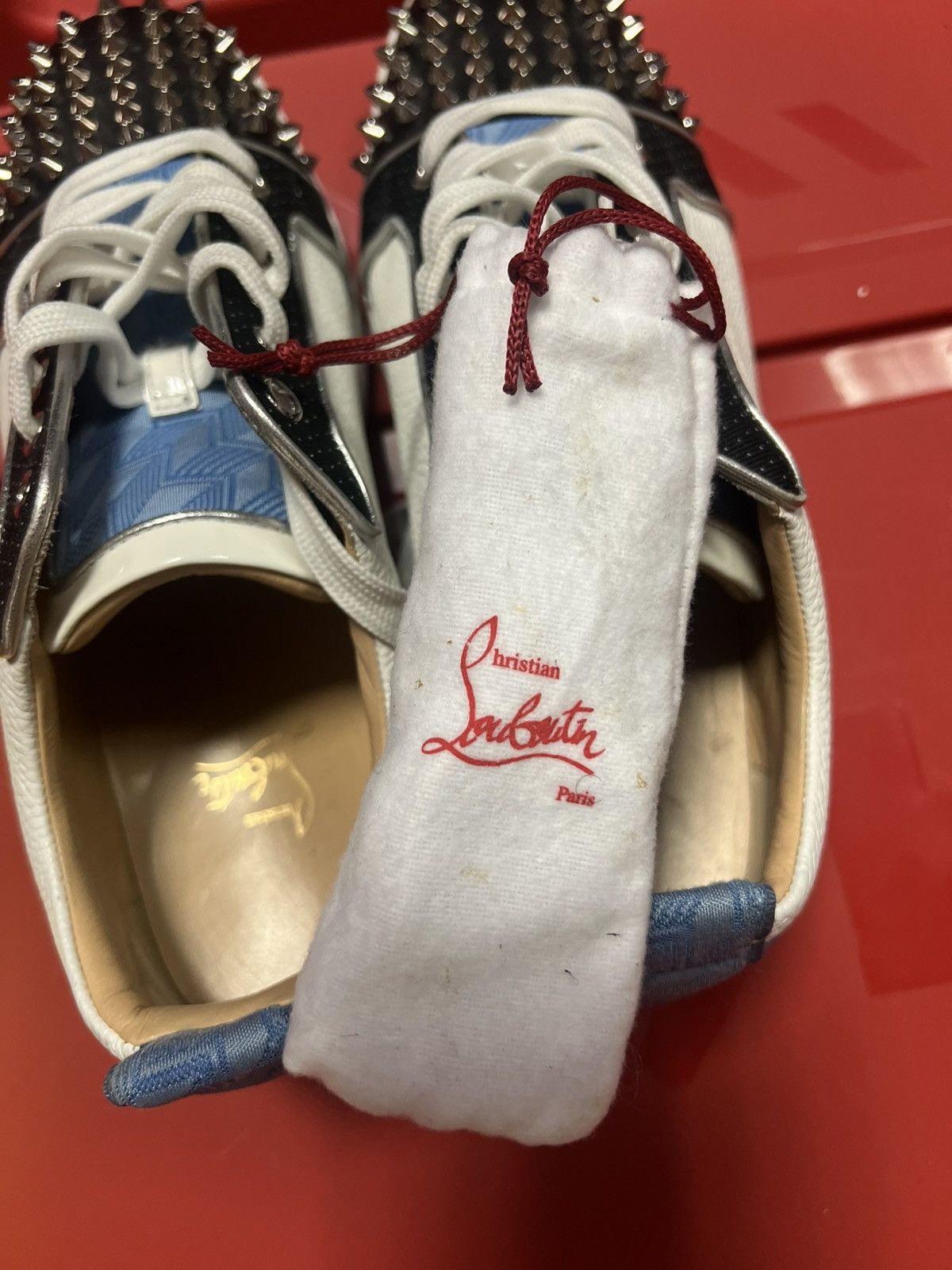 Christian Louboutin Christian Louboutin Louis Plato flat white lows Size US 10 / EU 43 - 7 Thumbnail