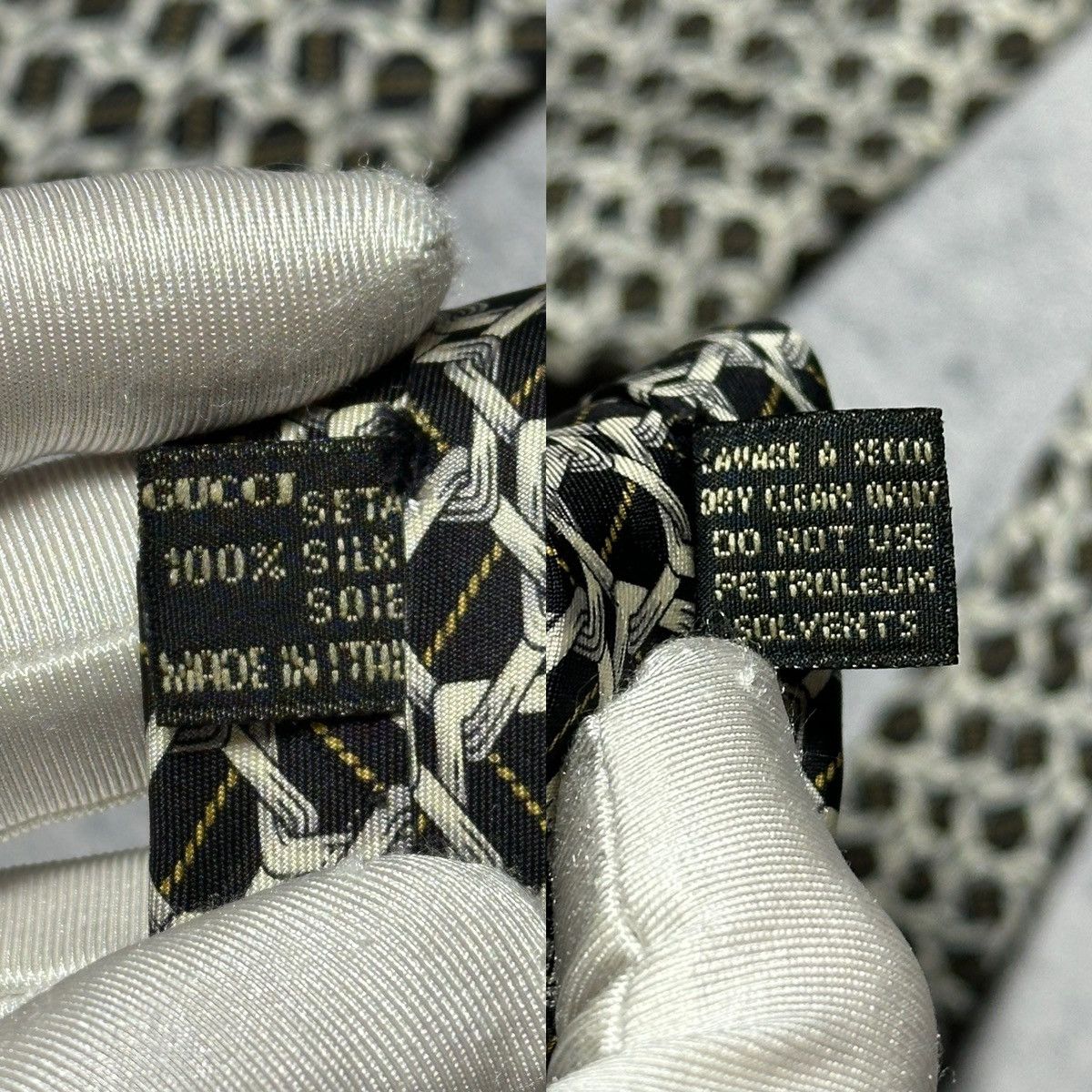 Gucci Vintage Gucci Monogram Silk Tie Size ONE SIZE - 9 Thumbnail