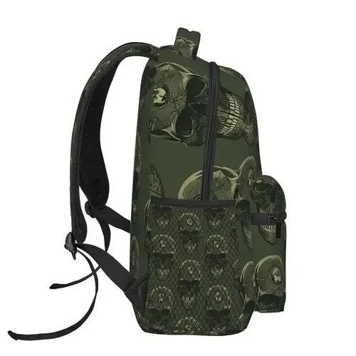 Indigo × Japanese Brand Bag Green Skulls Backpack Size ONE SIZE - 3 Thumbnail