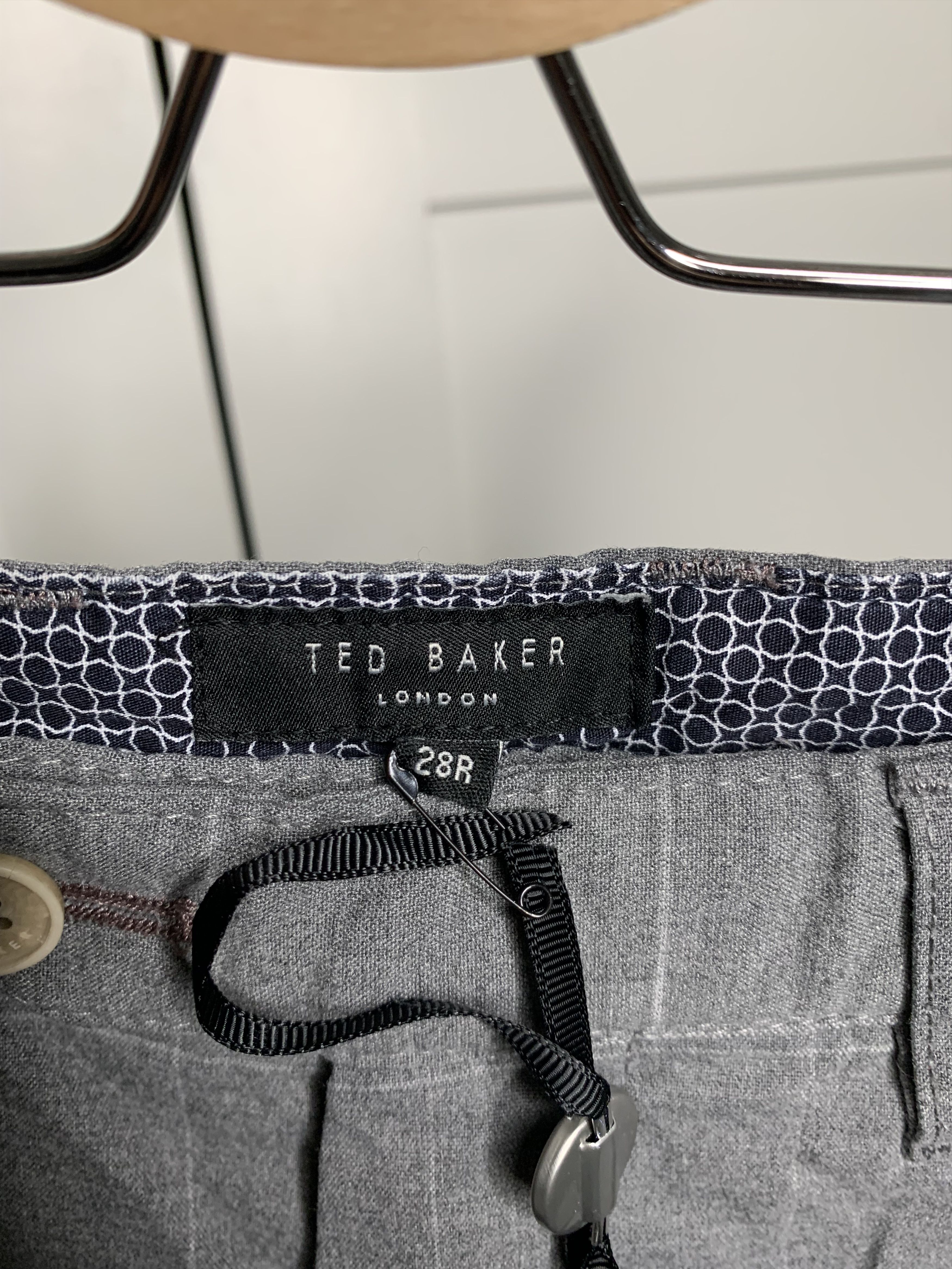 Ted Baker Ted Baker Ghana Gray Checked Trousers Size US 28 / EU 44 - 4 Thumbnail