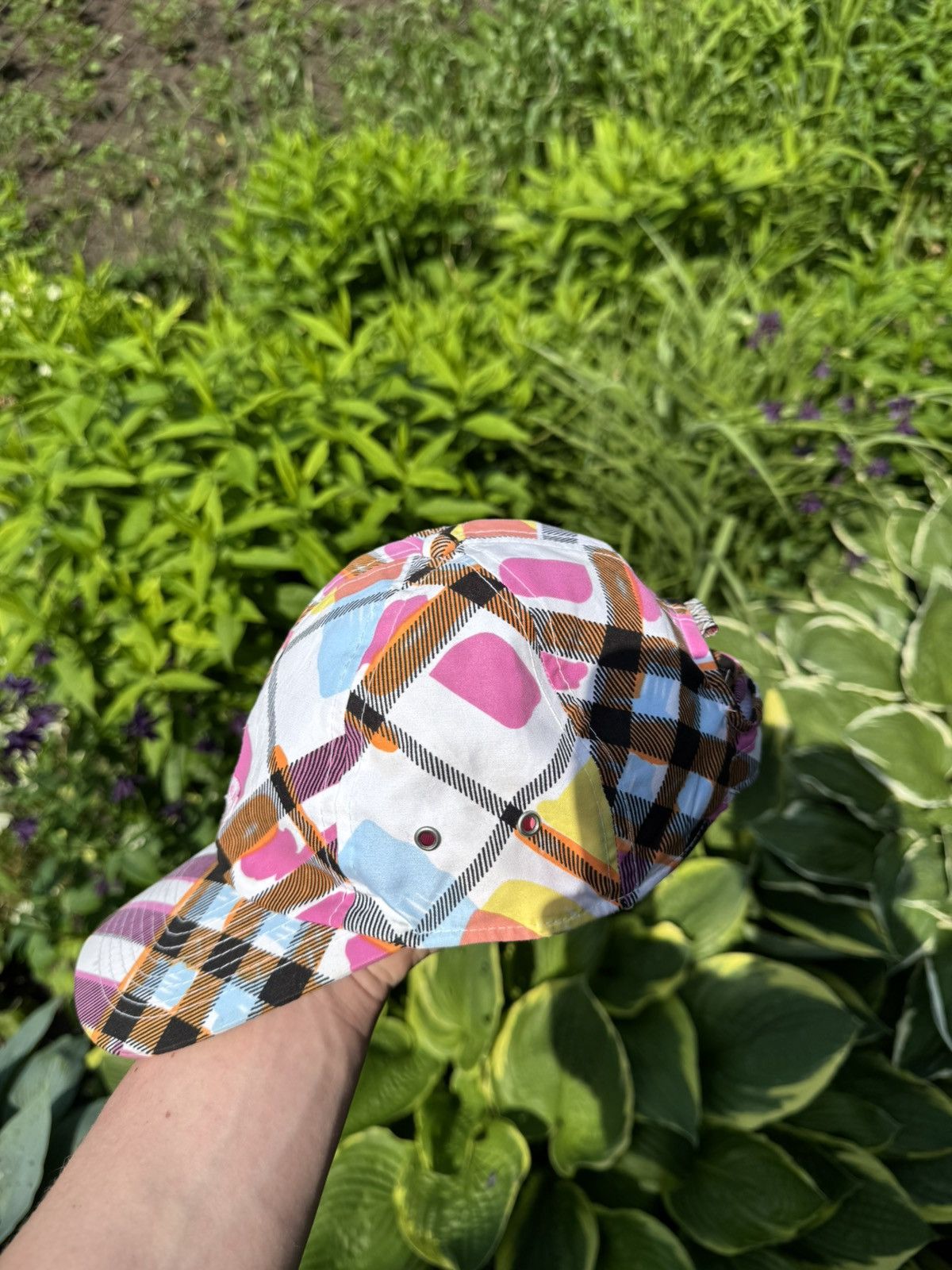 Burberry × Vintage Vintage Burberry Y2K camo Nova Check rare cap luxury Size ONE SIZE - 4 Thumbnail