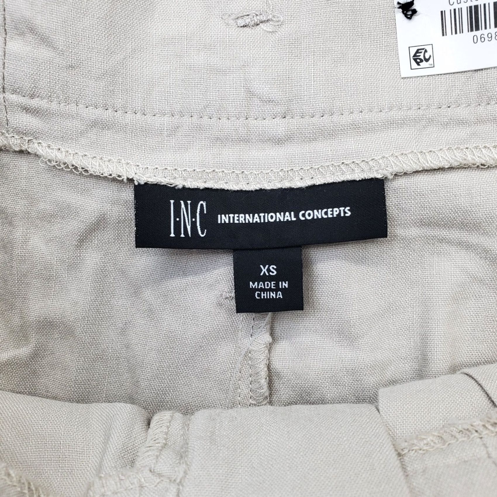 Vintage INC International Concepts Paperbag Shorts Womens XS Tan Regular Fit Mid Rise Size 26" / US 2 / IT 38 - 6 Thumbnail