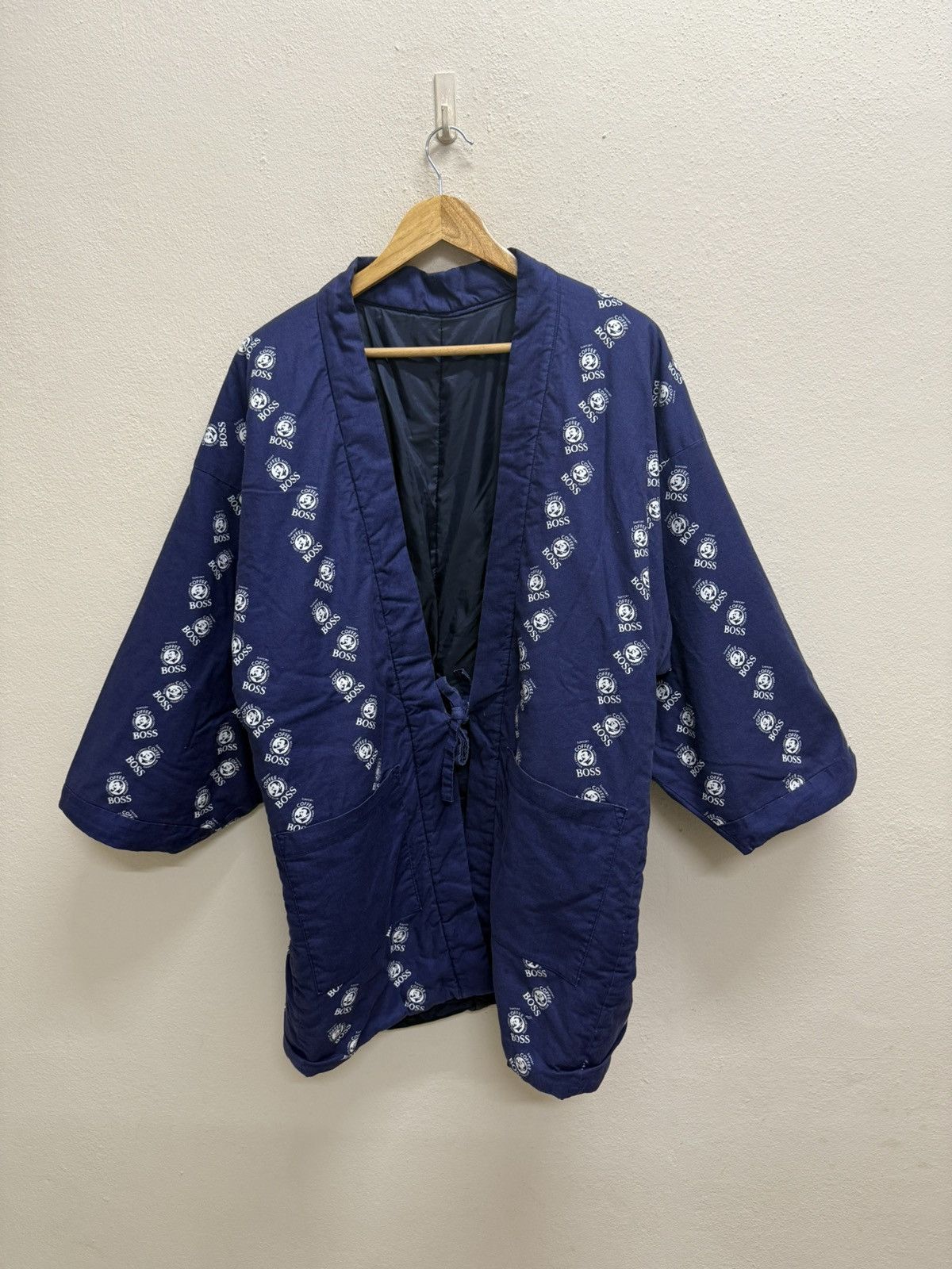 Japanese Brand Vintage Coffee Boss Fullprint Double Pocket Robe/Kimono Size US M / EU 48-50 / 2 - 12 Thumbnail