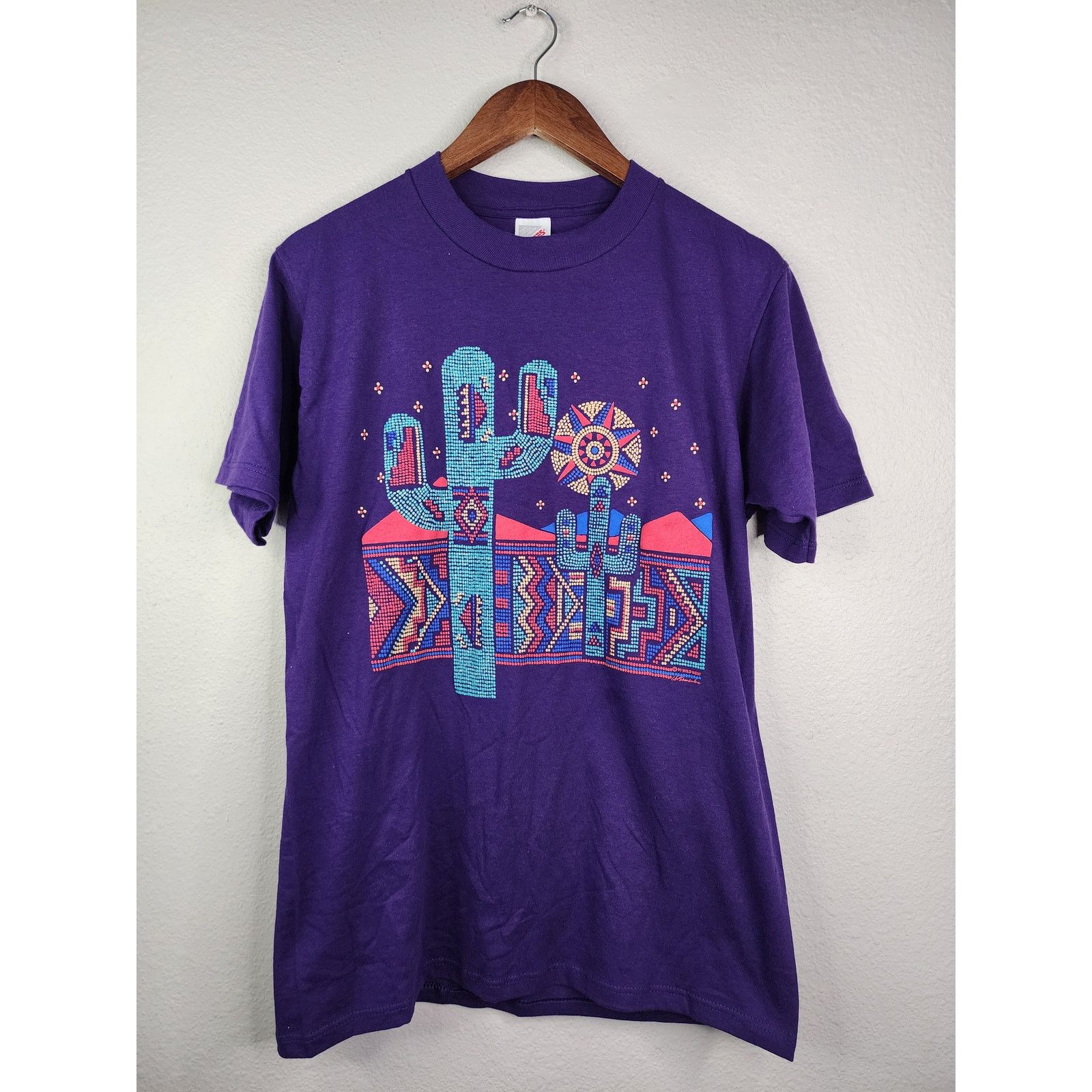 Jerzees × Vintage Vintage Southwest Shirt Desert Cactus T-Shirt Aztec Tee M Size US M / EU 48-50 / 2 - 1 Thumbnail