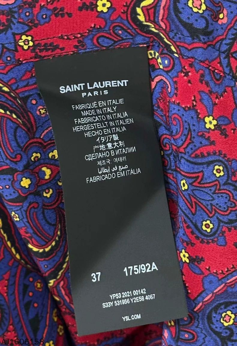 Saint Laurent Paris Saint Laurent Paris size 37 Silk single-breasted shirt wit Size US M / EU 48-50 / 2 - 7 Thumbnail