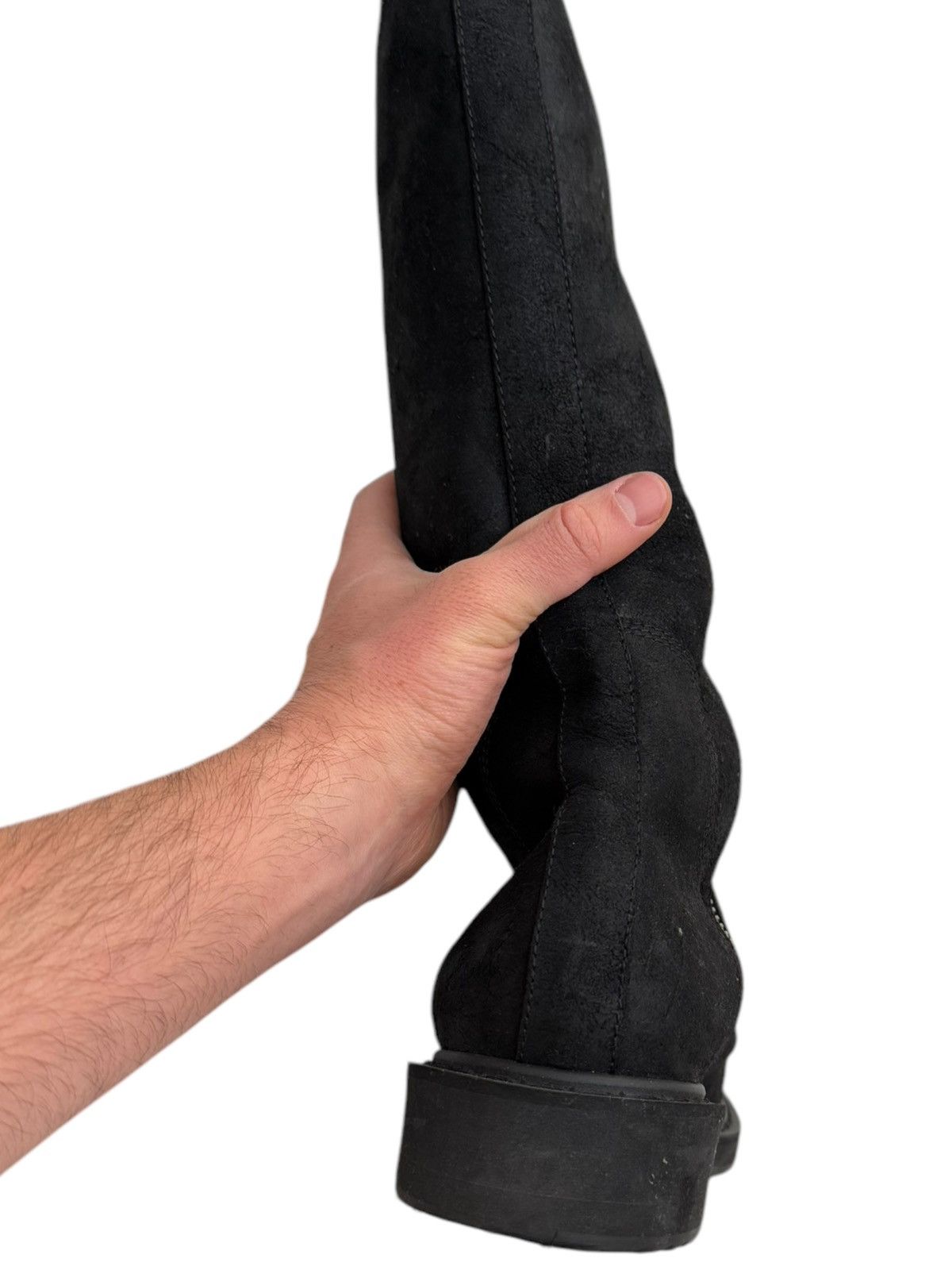 Rick Owens RARE Reverse Leather Limo Spiral Knee High Creeper Boot Size US 9 / EU 42 - 7 Thumbnail
