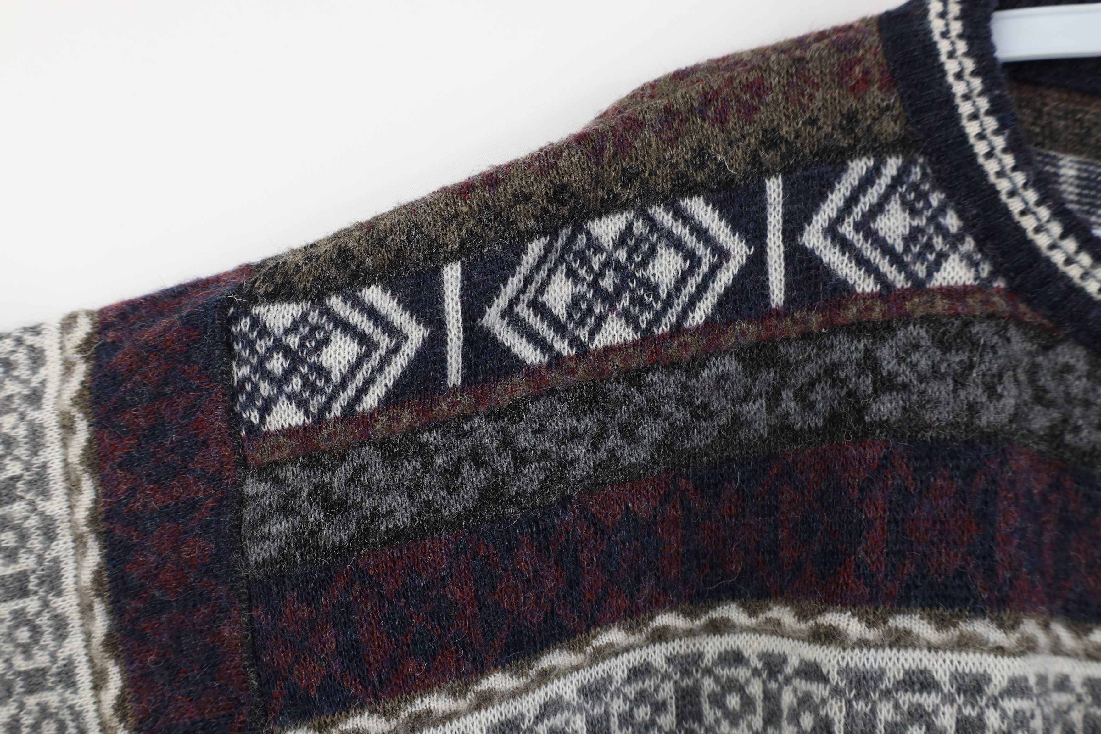 Vintage Vintage 90s Streetwear Fair Isle Wool Blend Knit Sweater Size US M / EU 48-50 / 2 - 5 Thumbnail