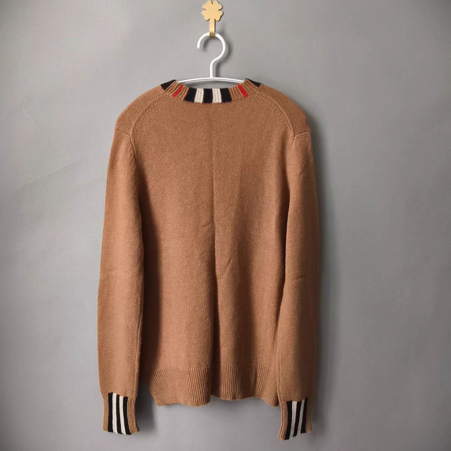 Burberry Burberry Camel Cashmere Stripe Collar P/O XS Size XS / US 0-2 / IT 36-38 - 2 Thumbnail