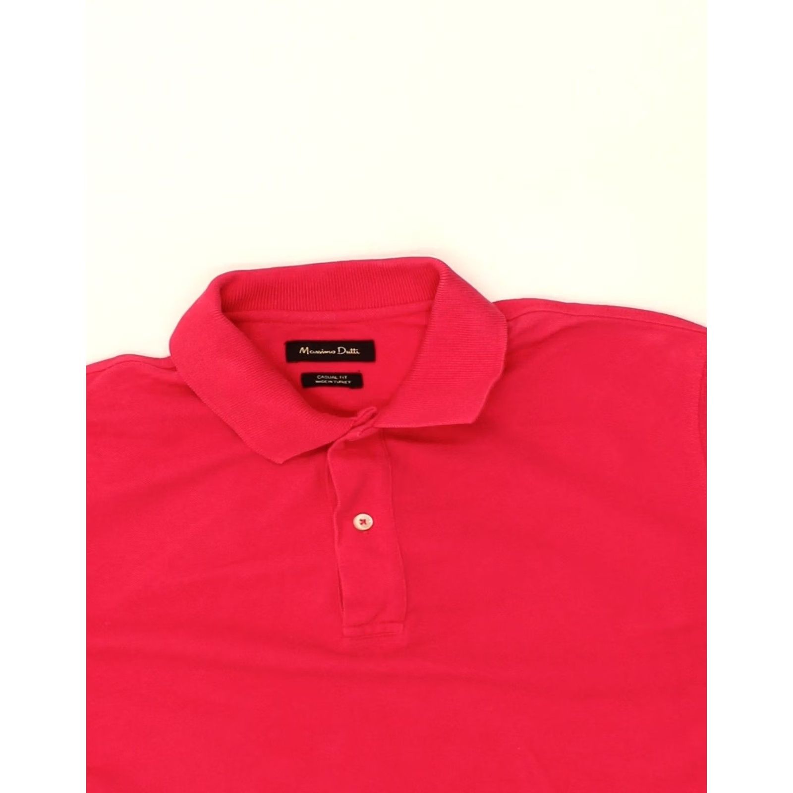 Massimo Dutti MASSIMO DUTTI Mens Casual Fit Polo Shirt Medium Burgundy AG23 Size US M / EU 48-50 / 2 - 4 Thumbnail