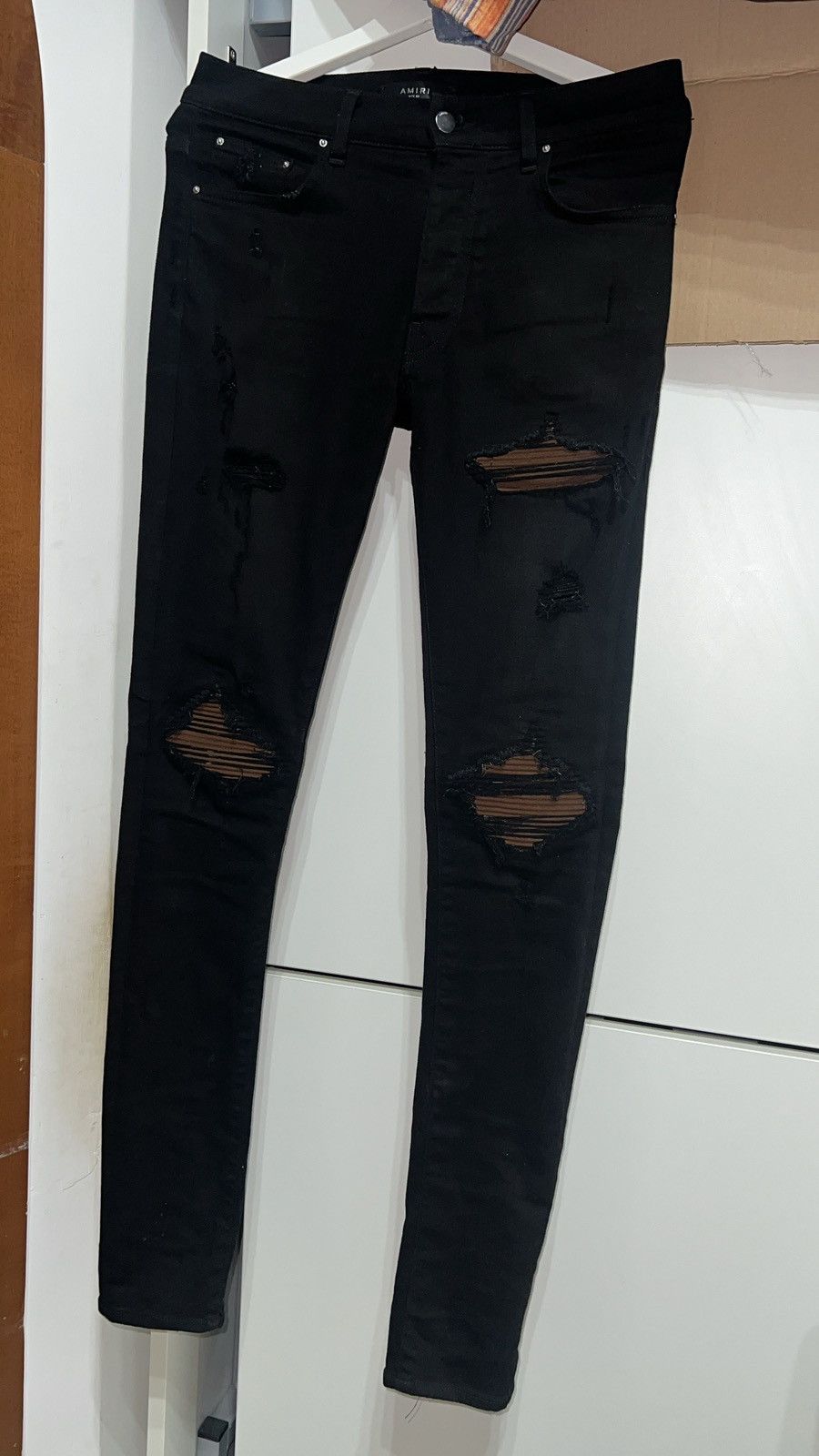 Amiri Amiri mx1 brown patch jeans Size US 30 / EU 46 - 1 Thumbnail