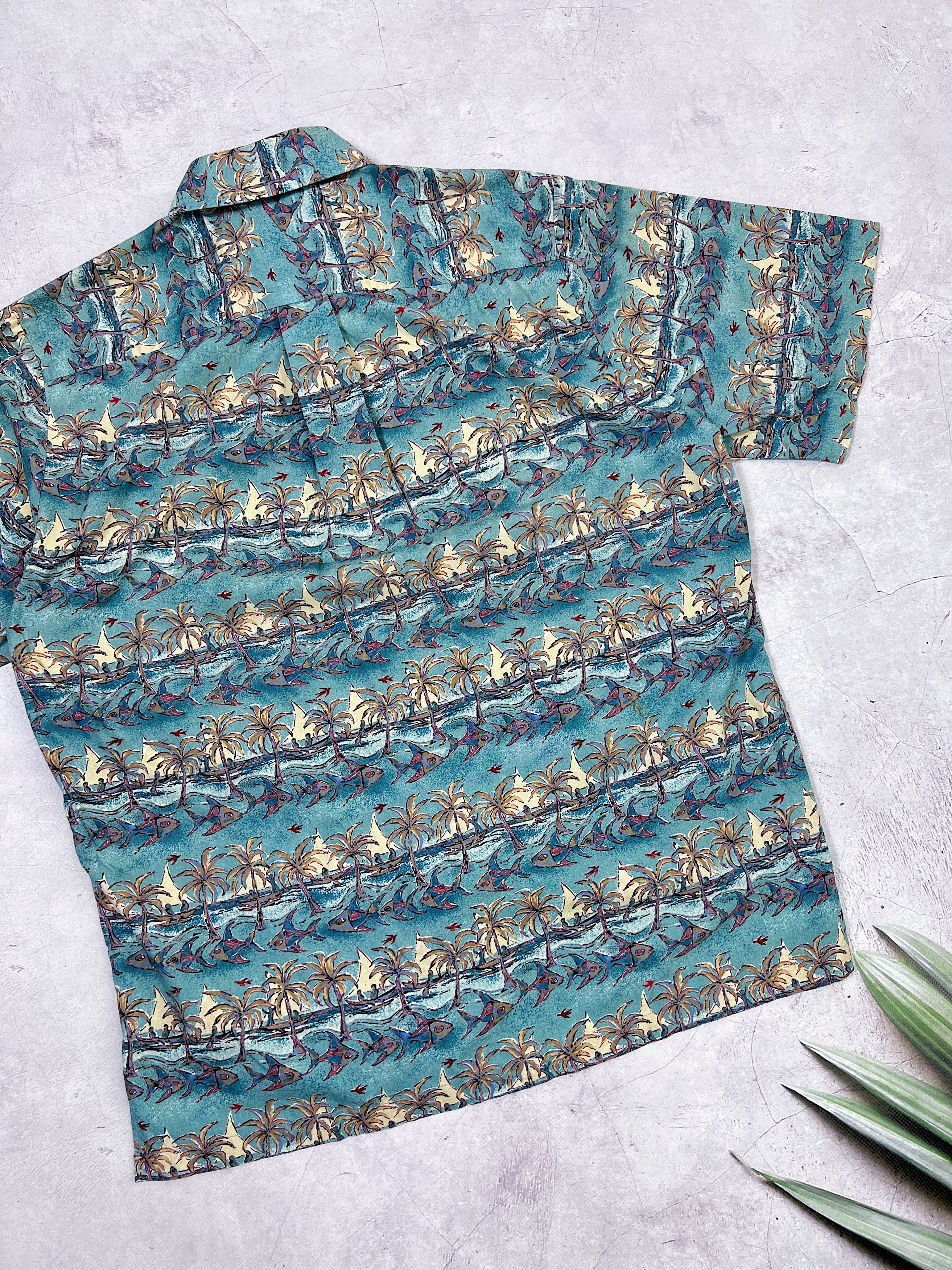 Other Vintage Kahala Hawaiian Shirt Fish & Palms Size US M / EU 48-50 / 2 - 13 Thumbnail