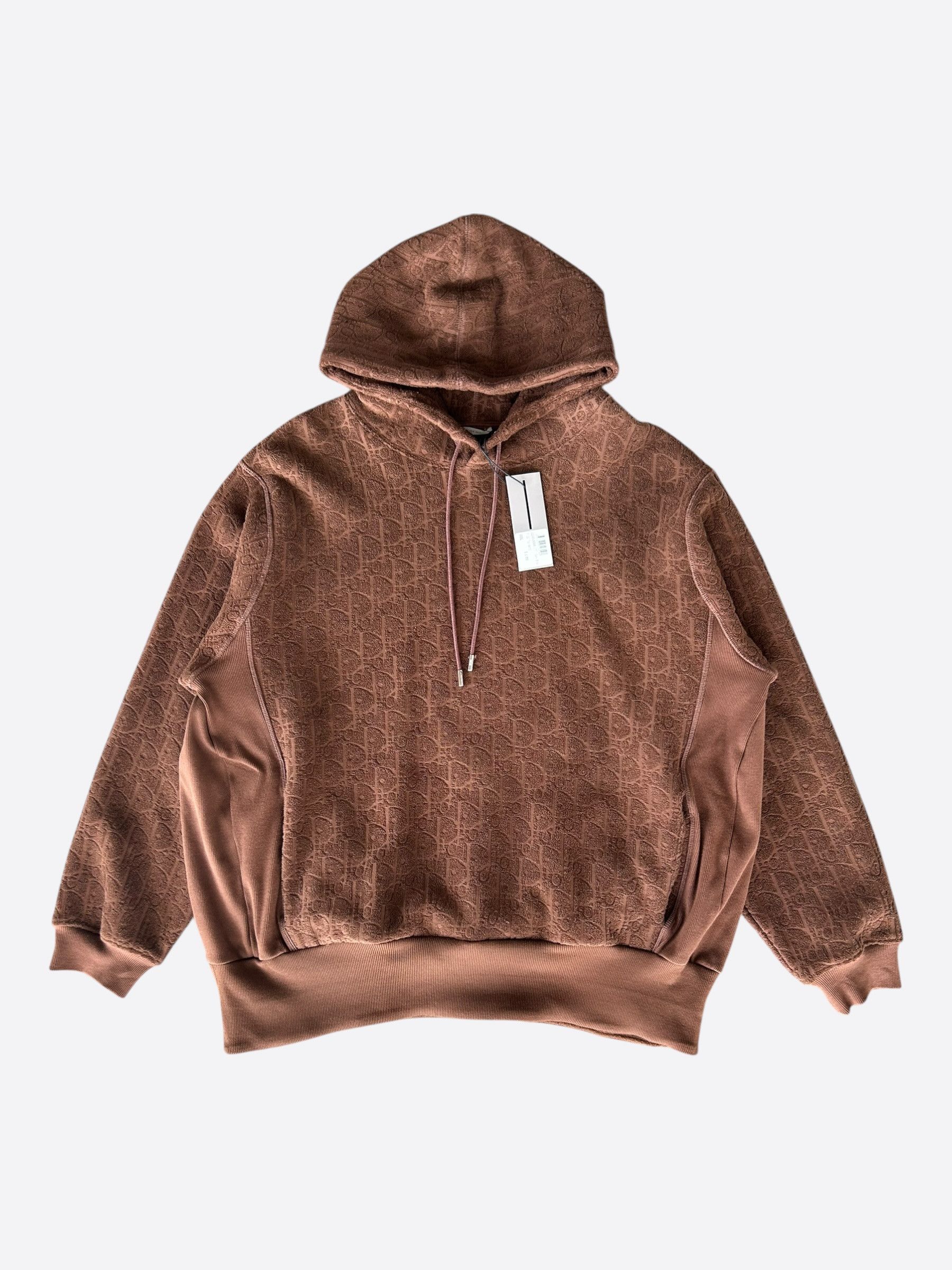 Dior Dior Brown Oblique Towel Hoodie Size US XXL / EU 58 / 5 - 1 Thumbnail