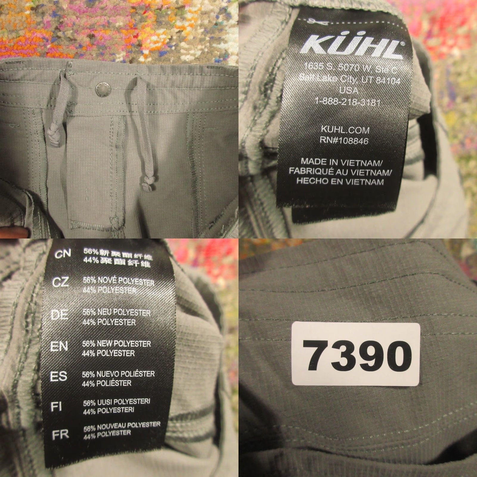 Vintage Kuhl Cargo Pants Womens 2 Gray Lightweight Hiking Drawstring Low Rise EUC Regular Pants-Size 2 Gray Size 26" / US 2 / IT 38 - 8 Thumbnail