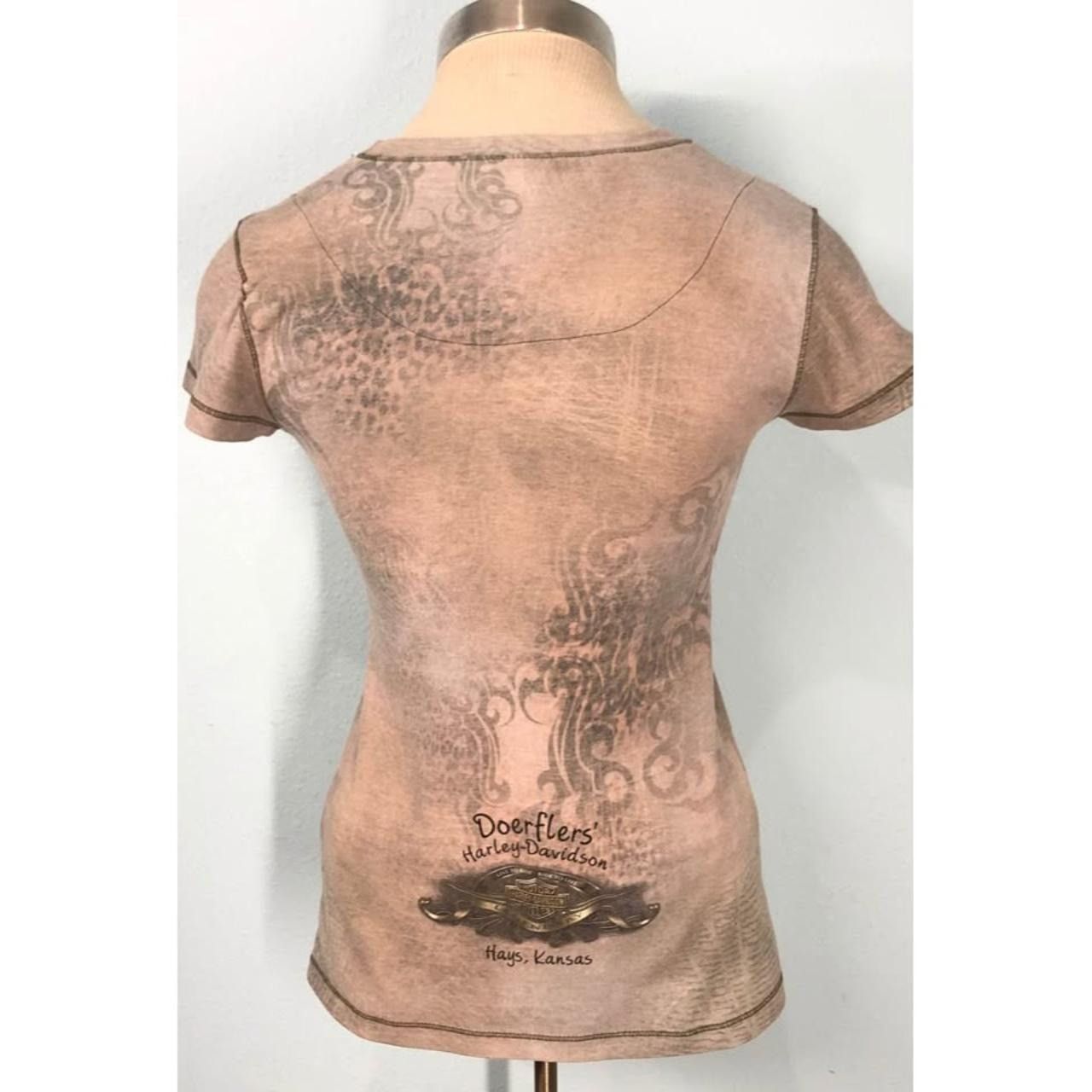 Harley Davidson × Vintage VTG 2008 Harley Davidson Shirt Small Women Full Print Size S / US 4 / IT 40 - 3 Thumbnail