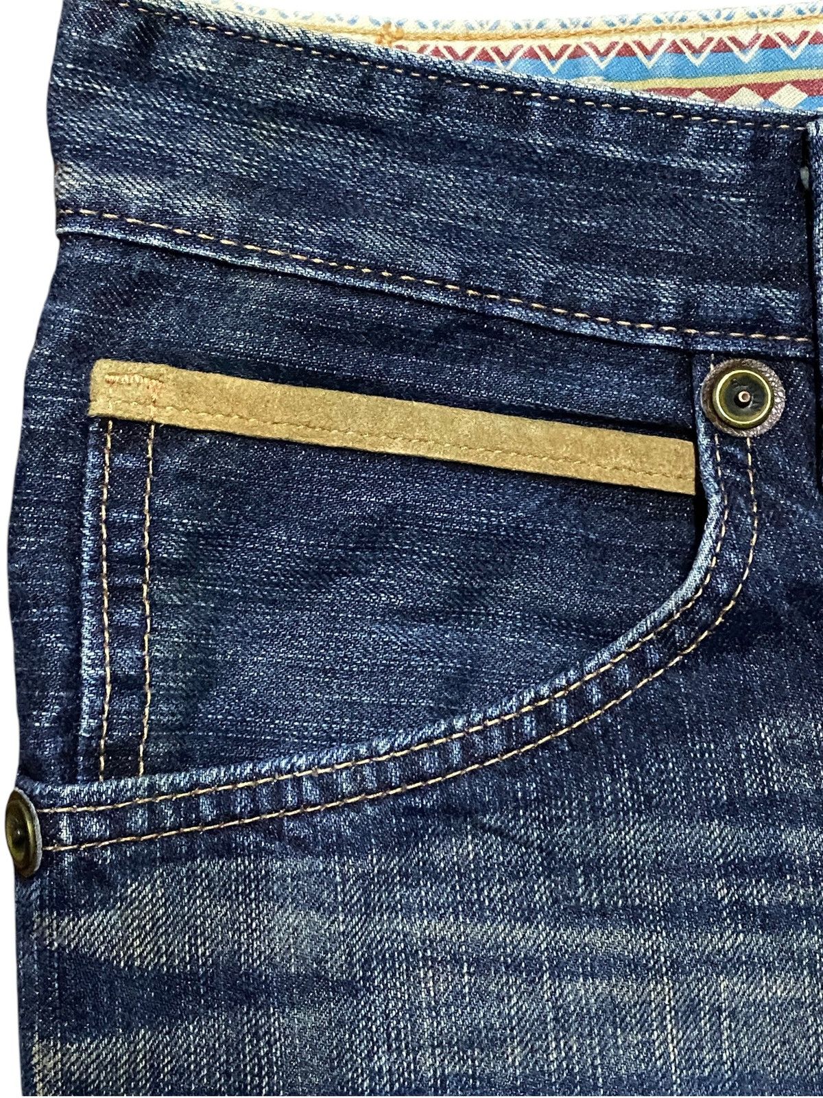 Edwin Vintage Edwin XVS Mud Wash Distressed Flare Jeans Size US 32 / EU 48 - 10 Thumbnail