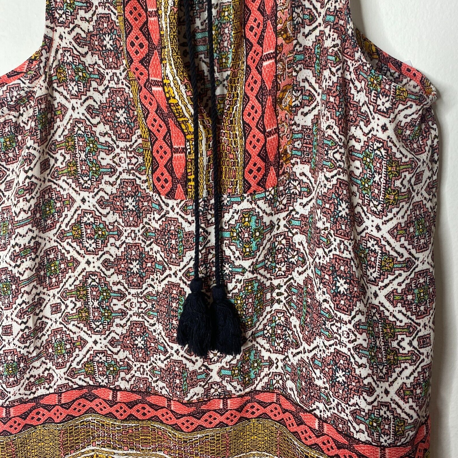 Other Braeve Brown Peach Multi Aztec Front Tie Sleeveless Tank XS Size XS / US 0-2 / IT 36-38 - 4 Thumbnail
