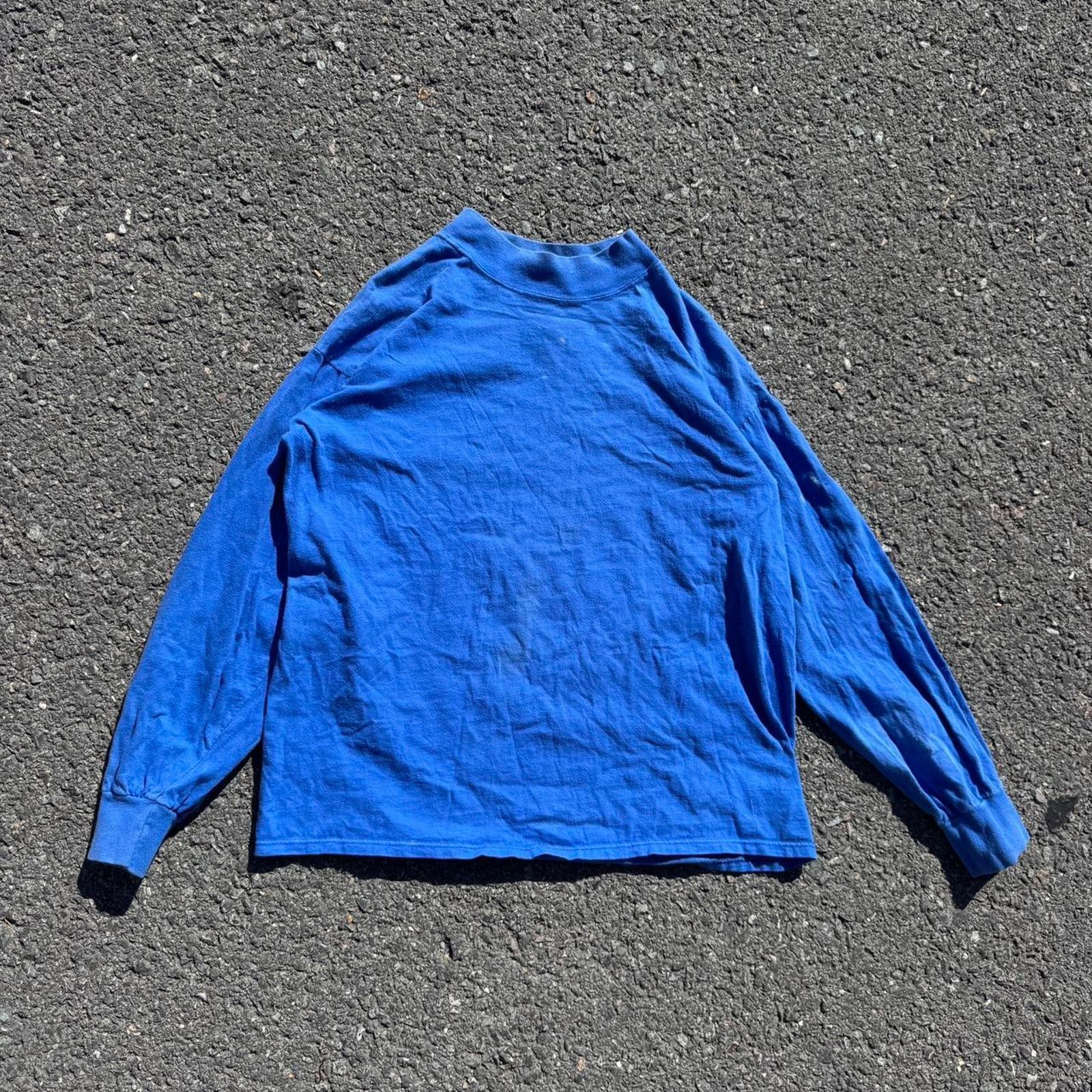 Vintage Vintage 80s Kenneth Allen Blue Long Sleeve – Size Medium Size US M / EU 48-50 / 2 - 1 Thumbnail