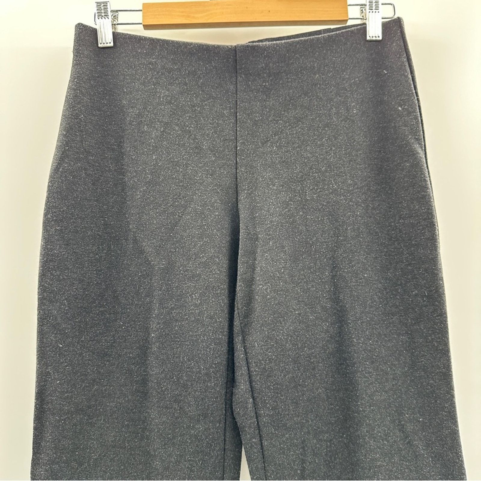 Eileen Fisher Eileen Fisher Dark Gray Mid Rise Straight Leg Pull On Pants Size 27" / US 4 / IT 40 - 2 Thumbnail