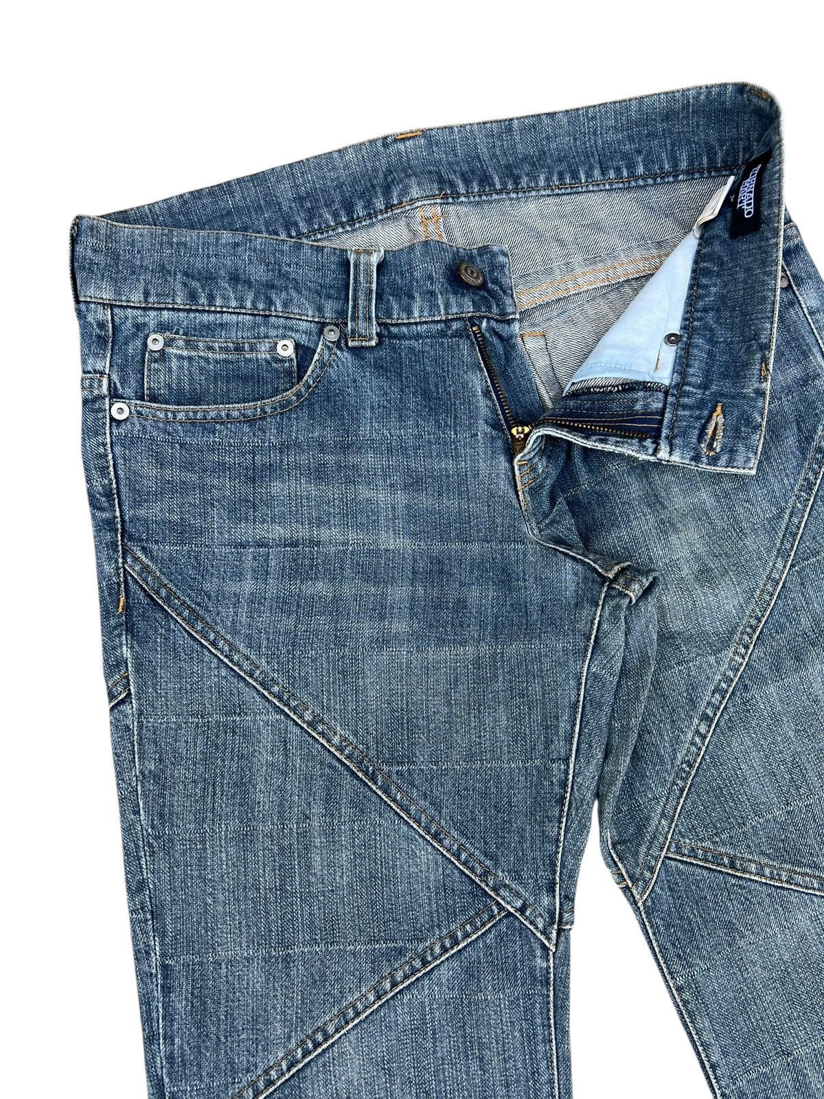Tornado Mart Archive Tornado Mart Patchwork Denim Super Flare Jeans Size US 31 - 8 Thumbnail