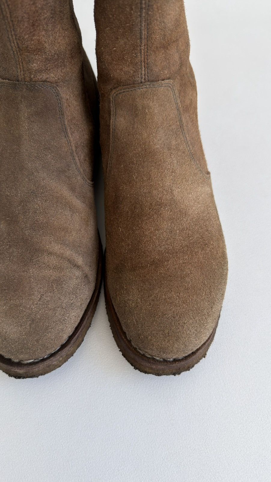 Maison Margiela S/S 14 Distressed Suede Western Boots Size US 9 / EU 42 - 11 Thumbnail