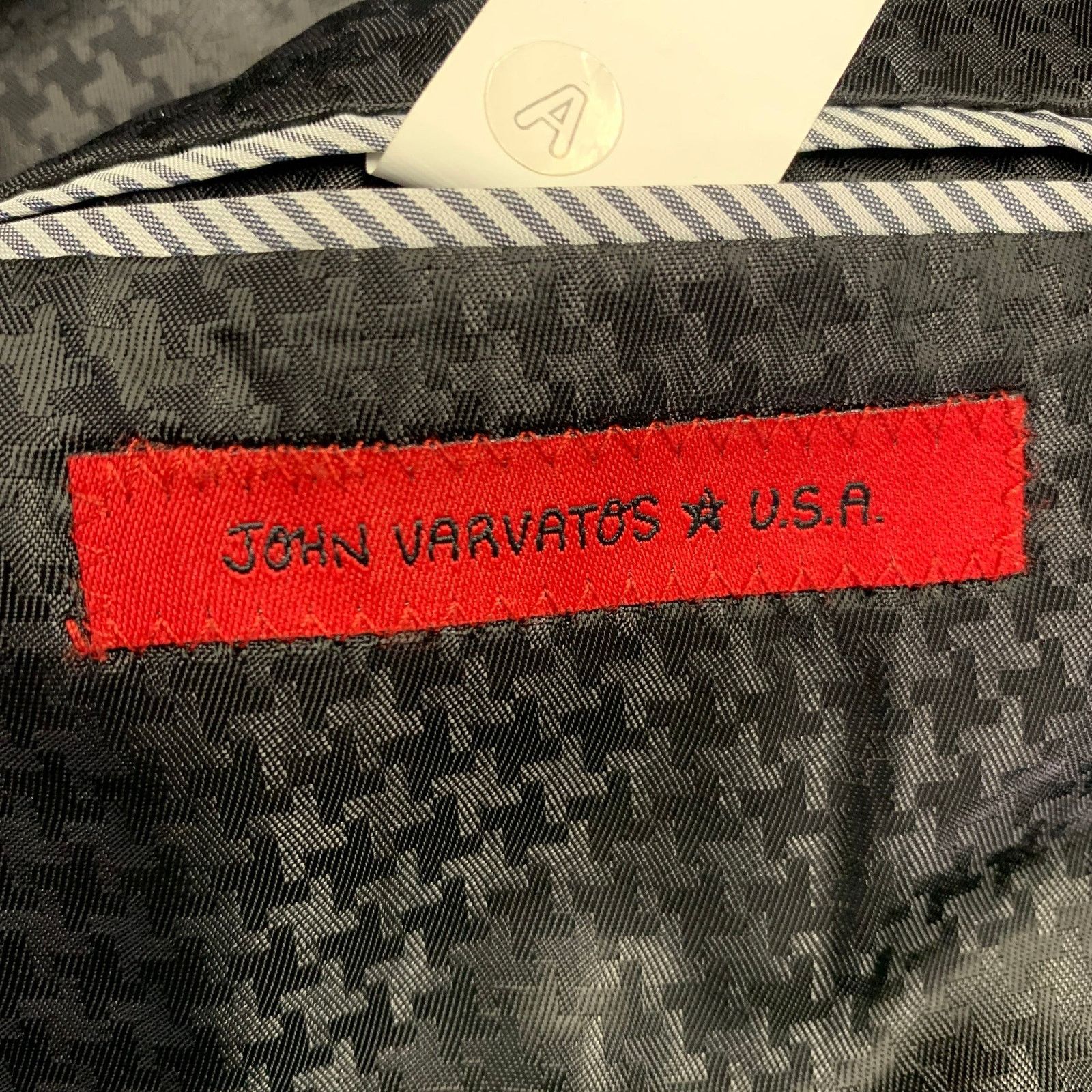 John Varvatos Size 36 Regular Blue Linen Peak Lapel Sport Coat Size 36R - 5 Thumbnail