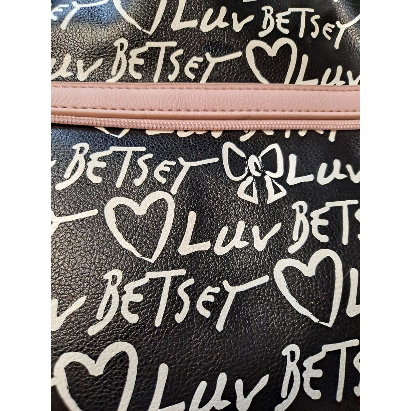 Other Luv Betsey Black with White Writing and Pink Accents Backpac Size ONE SIZE - 2 Thumbnail