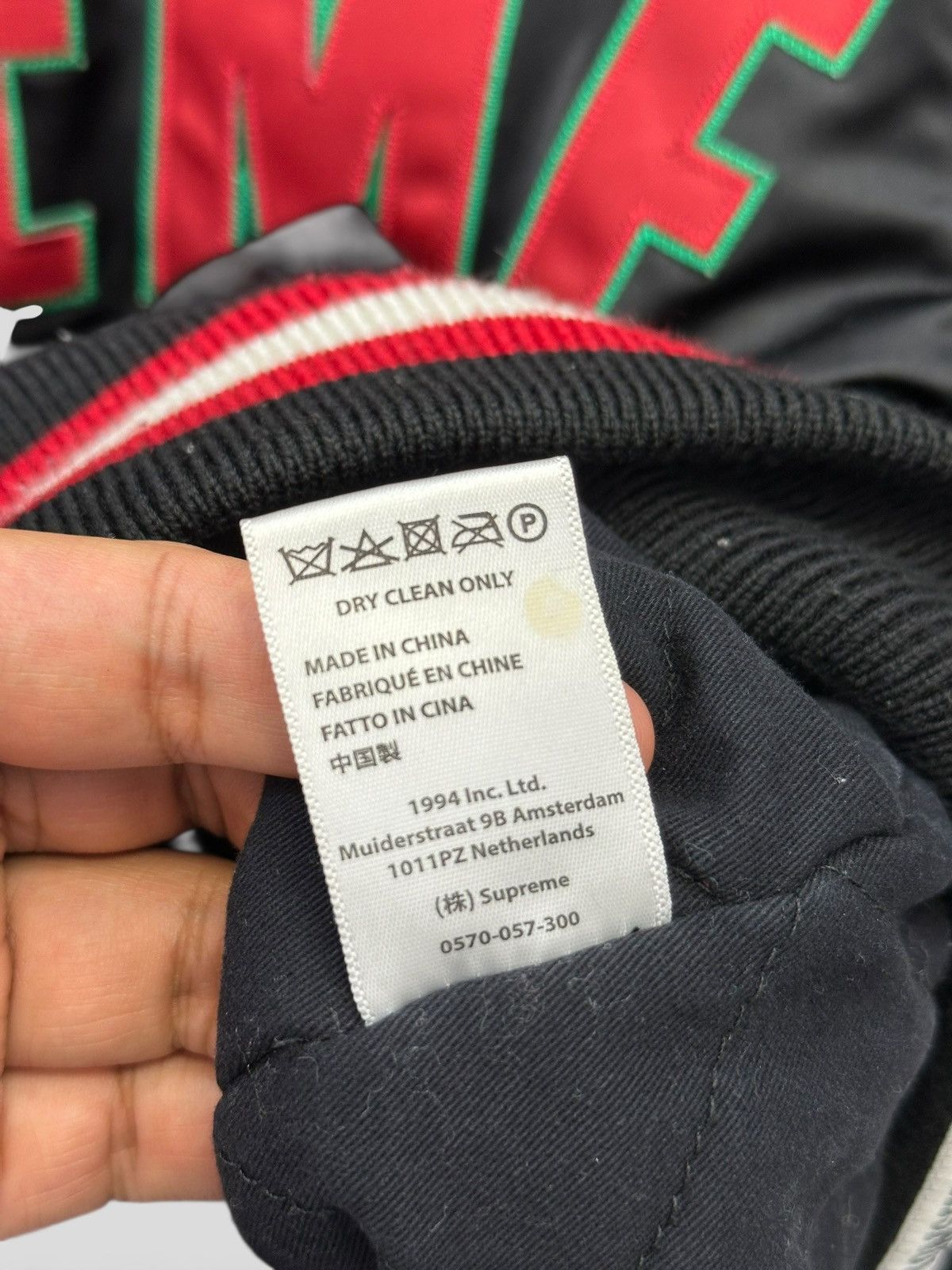 Supreme Supreme Mitchell & Ness Satin Black Varsity Jacket Size US L / EU 52-54 / 3 - 10 Thumbnail