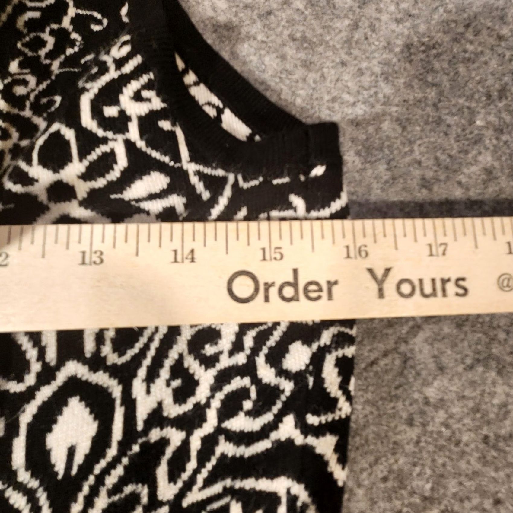 Vintage Xhilaration Dress Womens L Black White Sleeveless Knit Jacquard Mock Neck Fit & Flare A-line Size L / US 10 / IT 46 - 7 Thumbnail