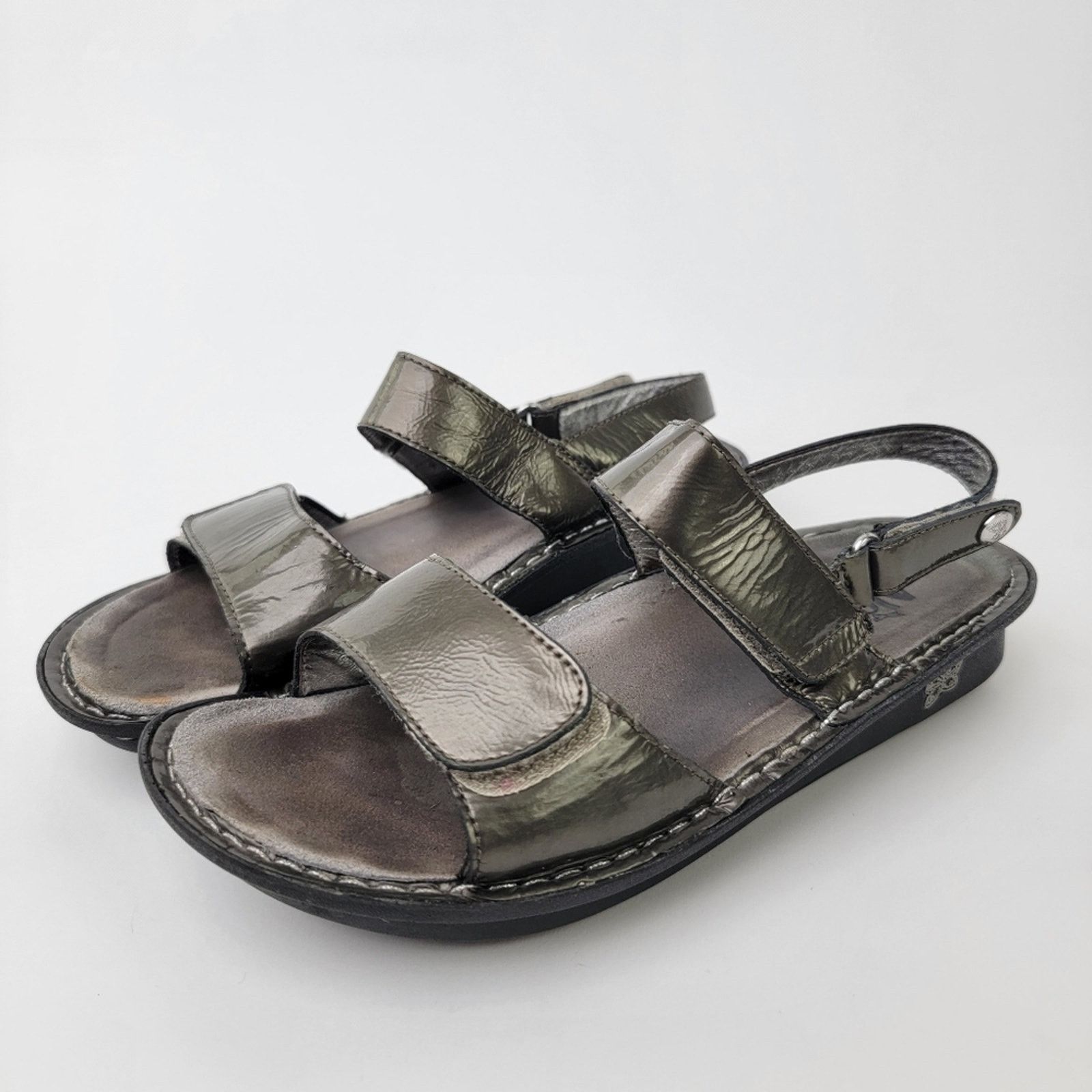 Designer Alegria Verona Chrome Leather Slip On Platform Sandals - 7 Size US 7 / IT 37 - 7 Thumbnail